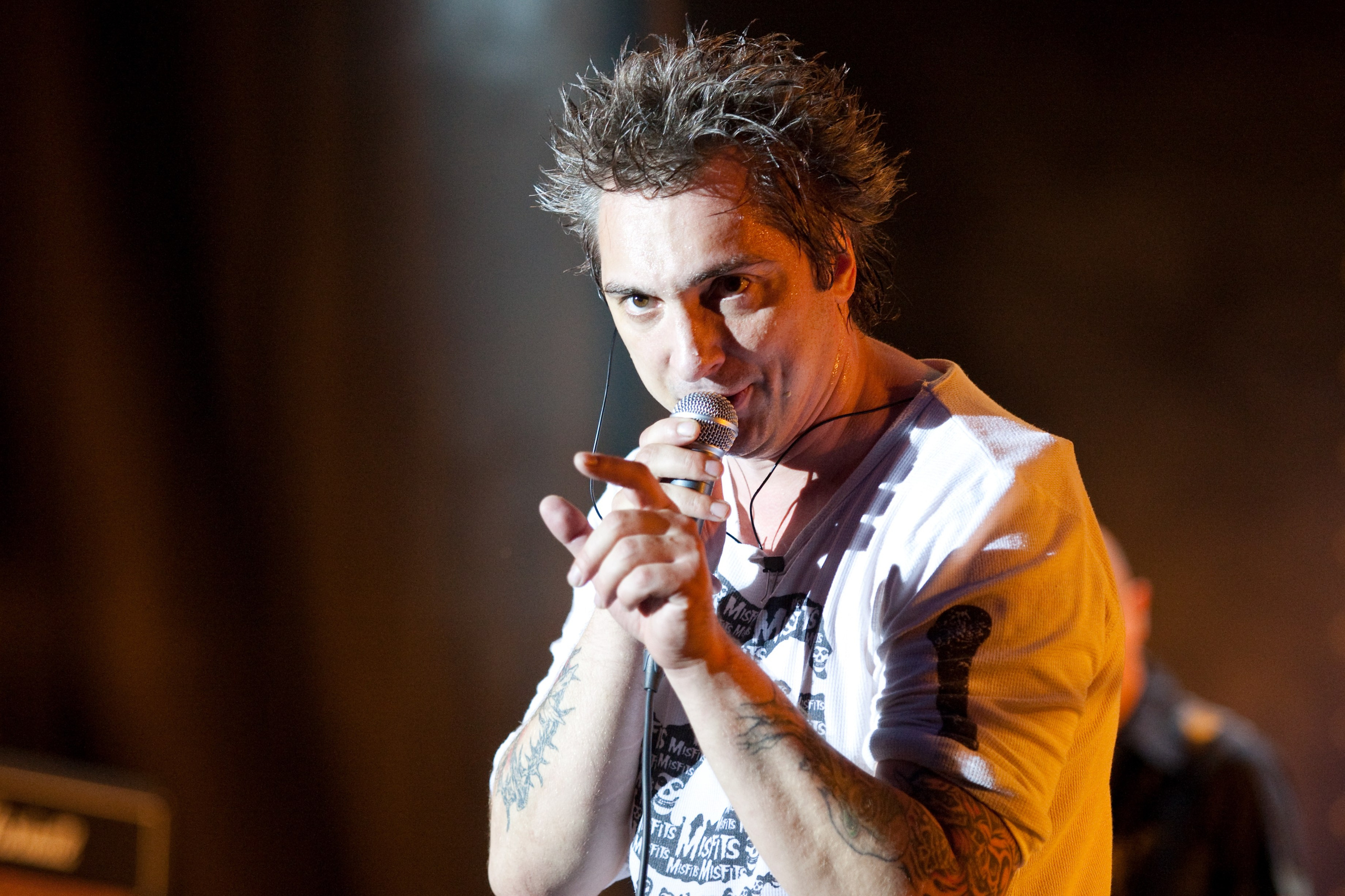 Михаил Горшенев во время выступления группы Король и Шут в Зеленом театре 31 июля 2009 года