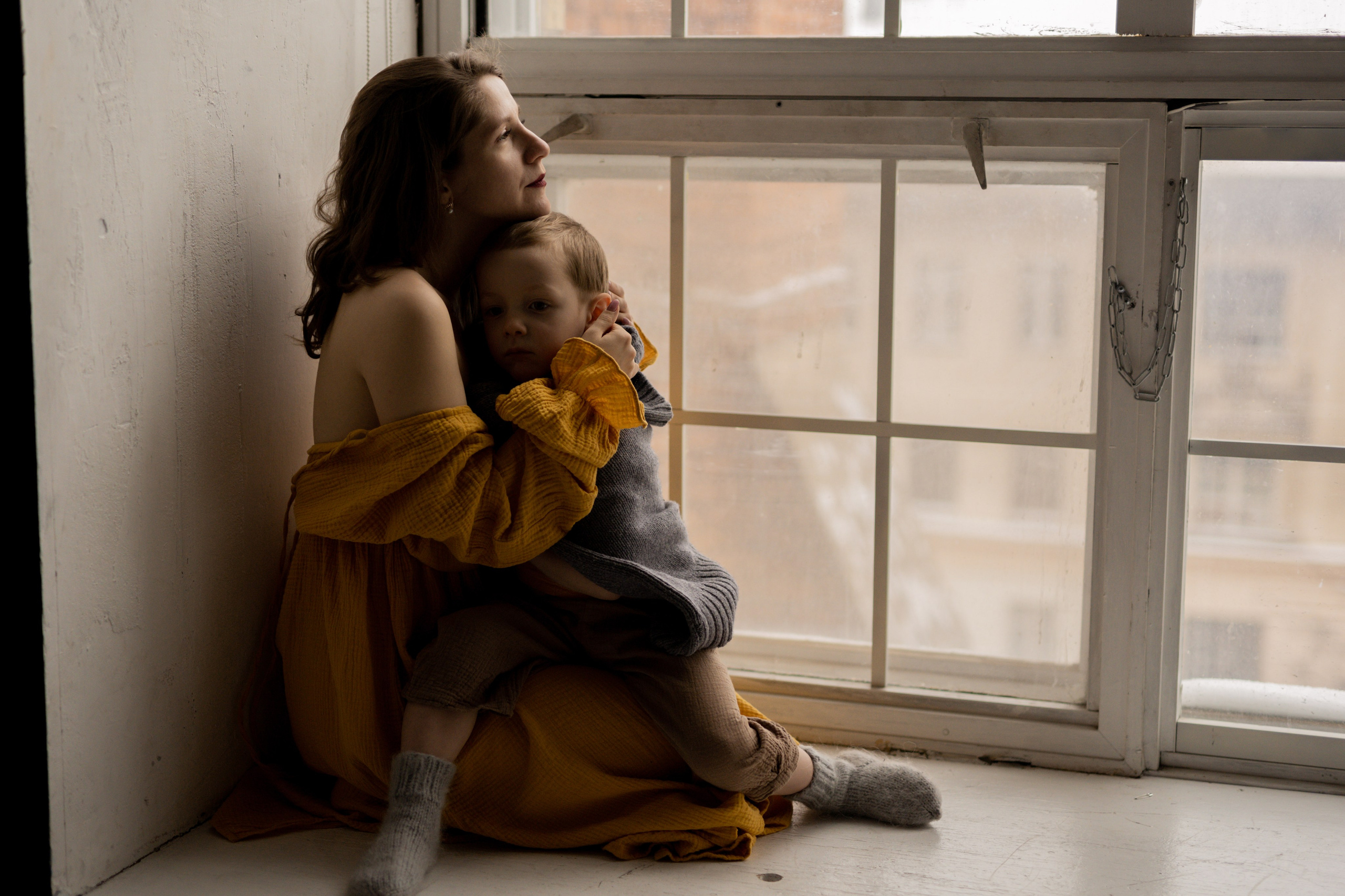 Татьяна и Миша в студии. Фотограф грудного вскармливания в Москве Екатерина