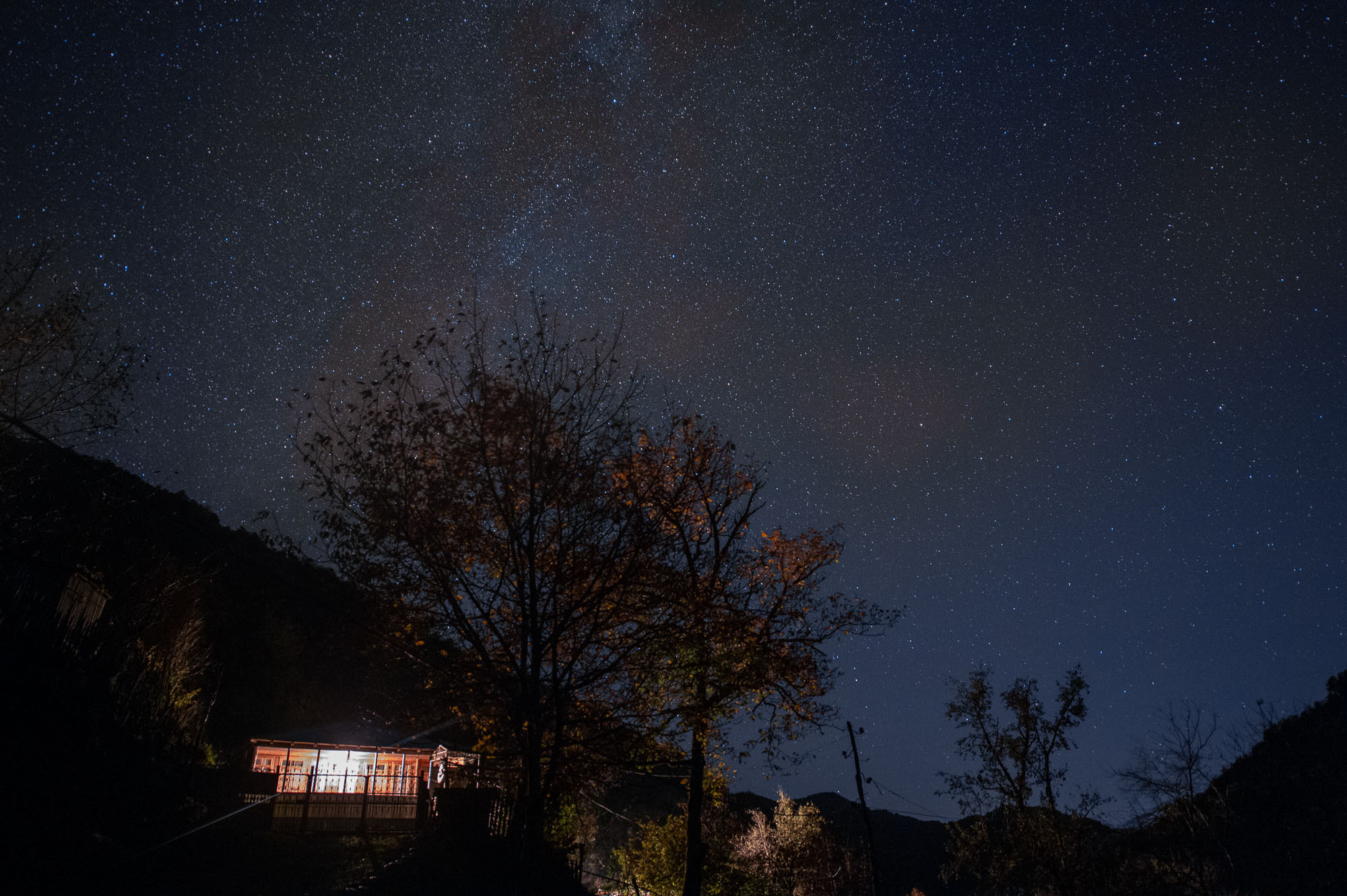 Млечный путь над деревней Дуцхуни