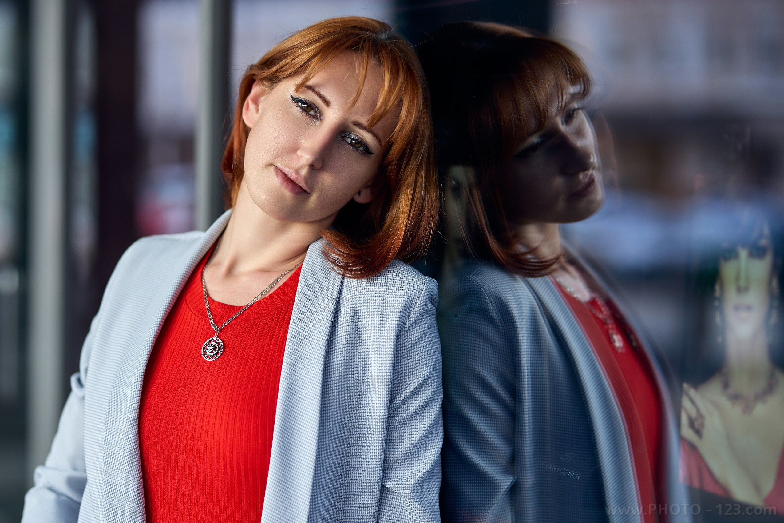 Stylish Redhead Woman in Urban Autumn, Nizhny Novgorod. Photographer, Retoucher & Graphic Designer @photo123pro