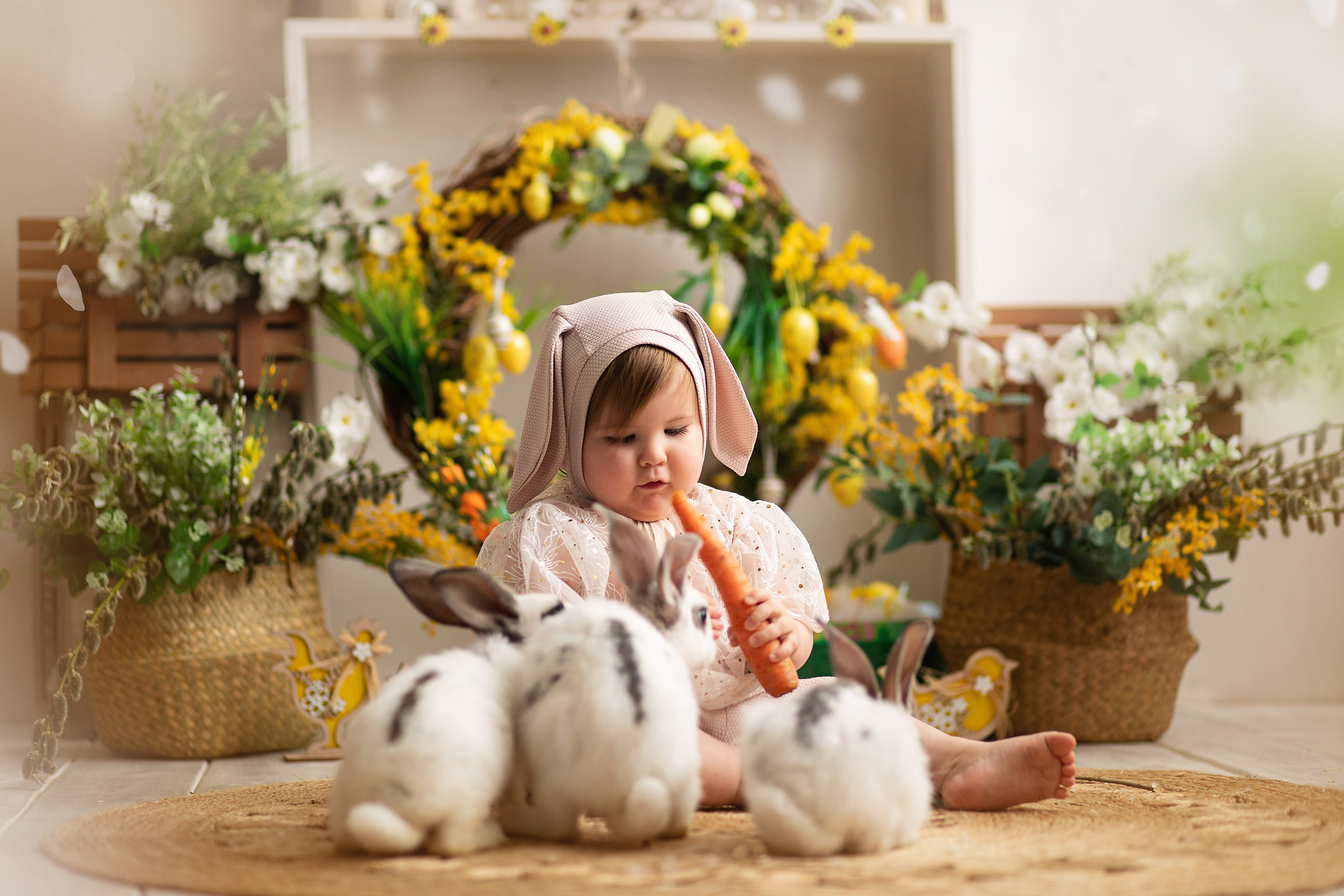 Фотопроект Пасхальный с кроликами. ФОТОГРАФ НА ГОДИК, БЕРЕМЕННОСТИ, НОВОРОЖДЕННЫХ, КРЕЩЕНИЯ МОСКВА