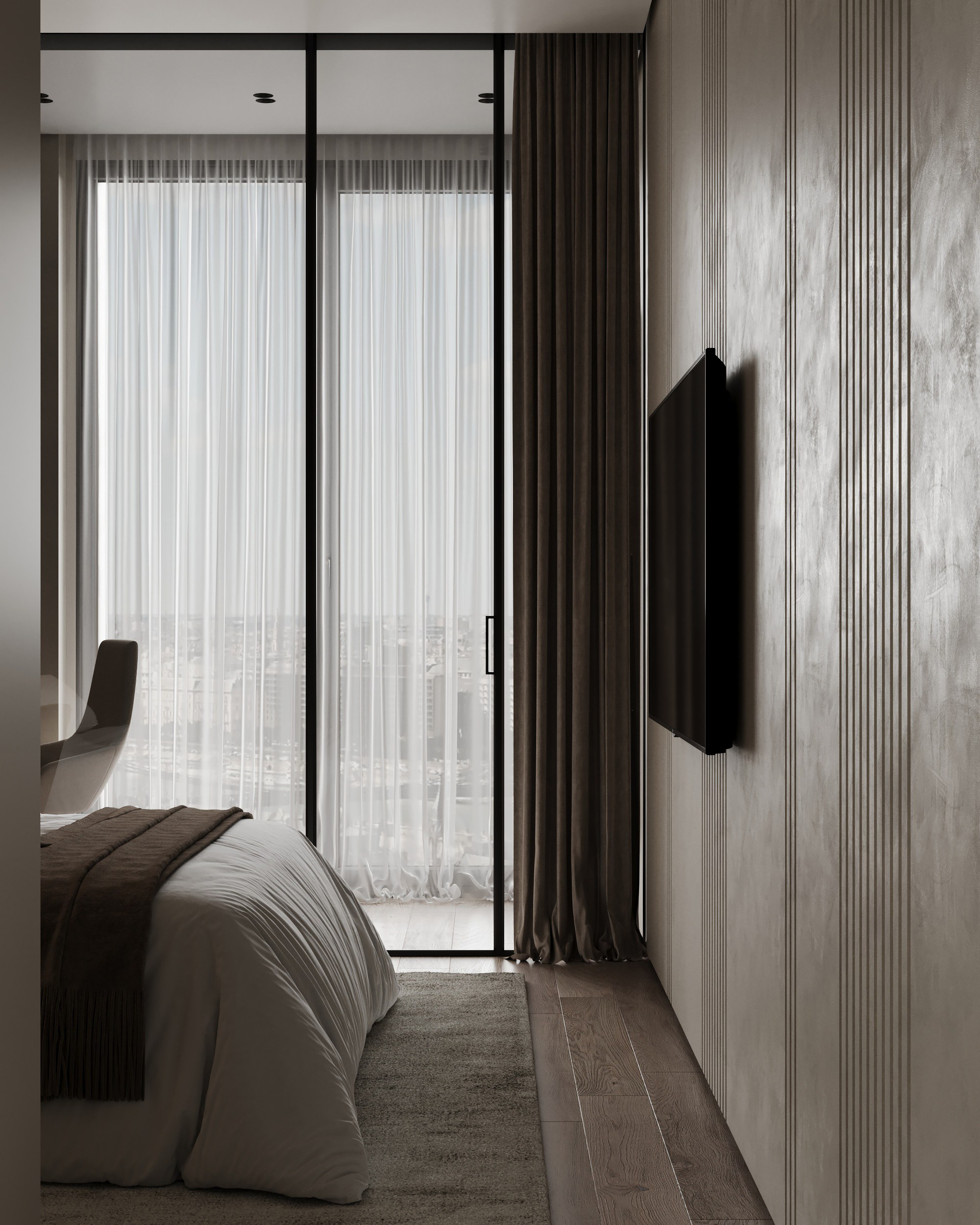 Bottle and Beige. Дизайн интерьера | 3D визуализация | Миланская Марина