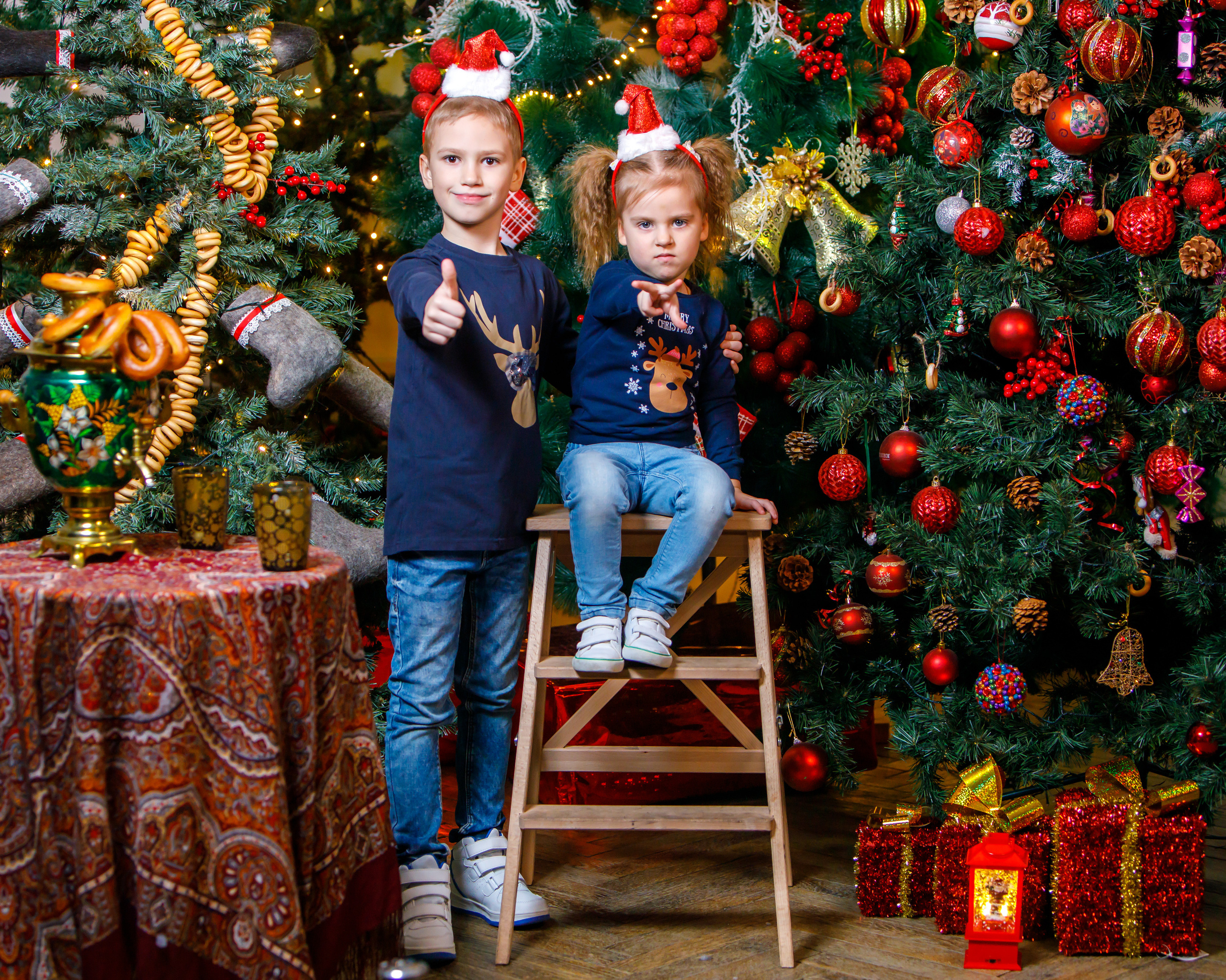 Новогодняя фотосессия в студии. Профессиональная фото и видеосъемка. Москва