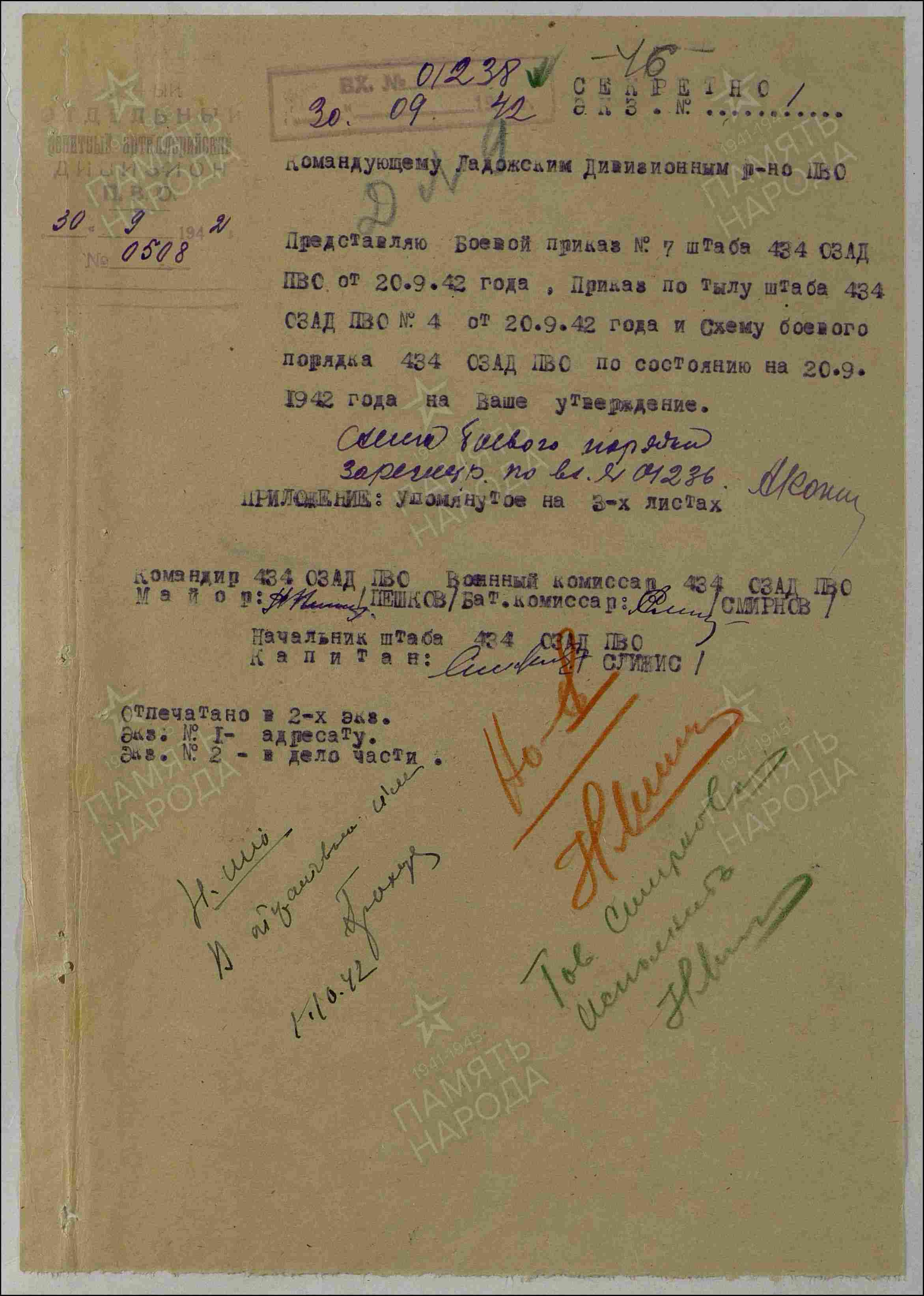 Боевой приказ 434 озадн ПВО. История Назиевского городского поселения