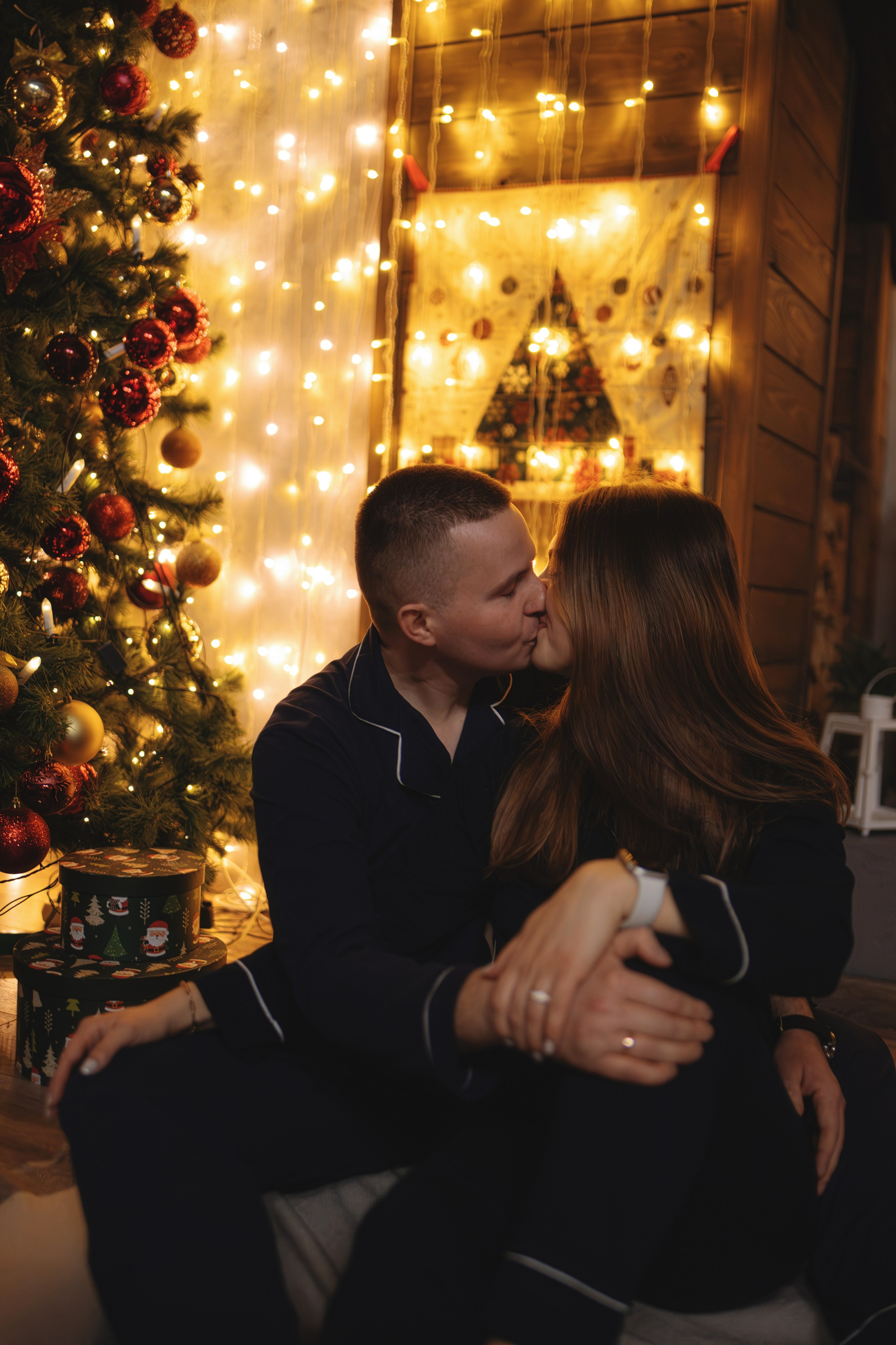 Семейная новогодняя фотосессия в пижамах. Семейный фотограф в Москве 📸