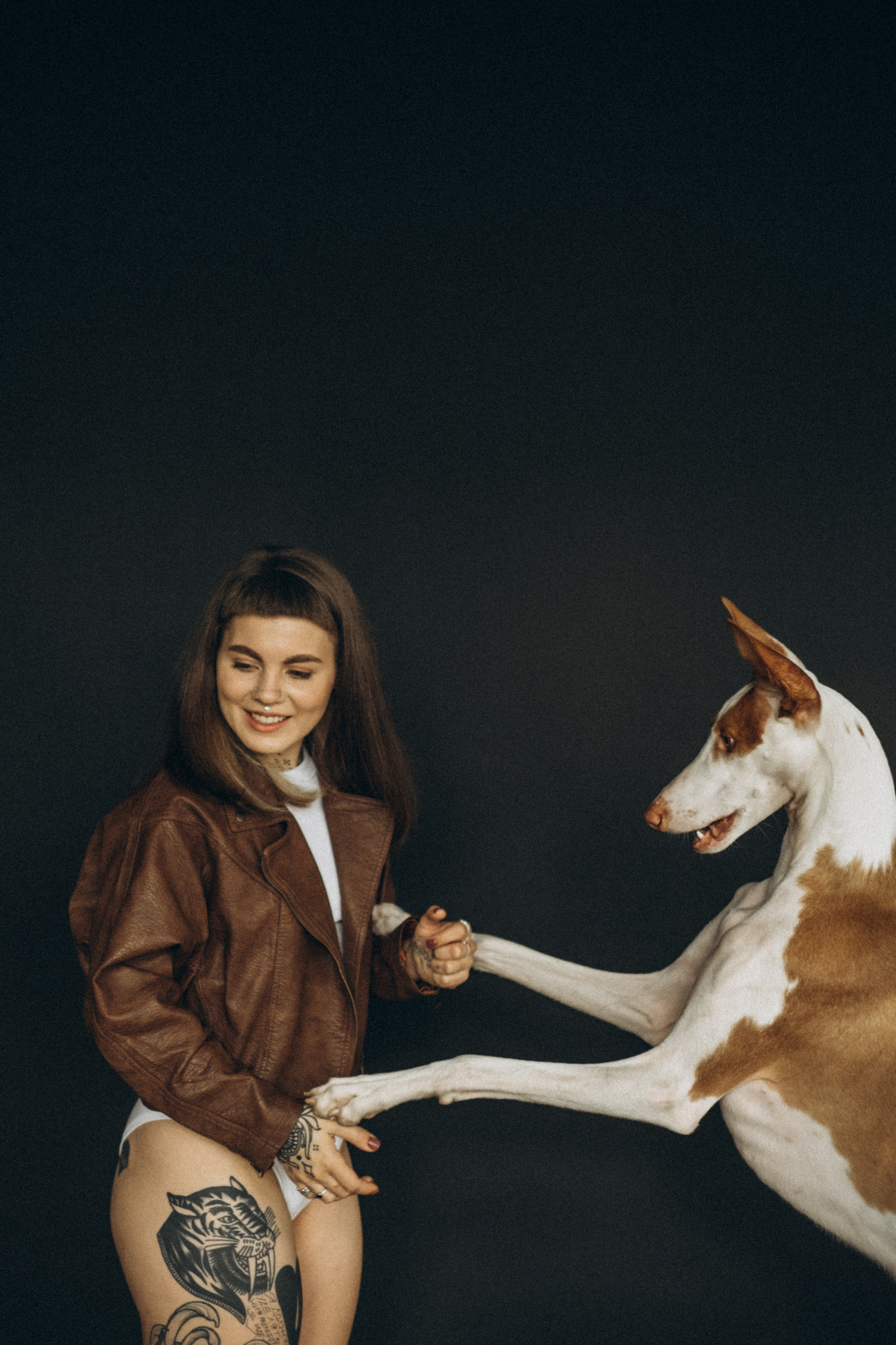 Мироша и её Хантер, Рик и Тэя. Семейный фотограф и анималист в Москве Анна Иванова