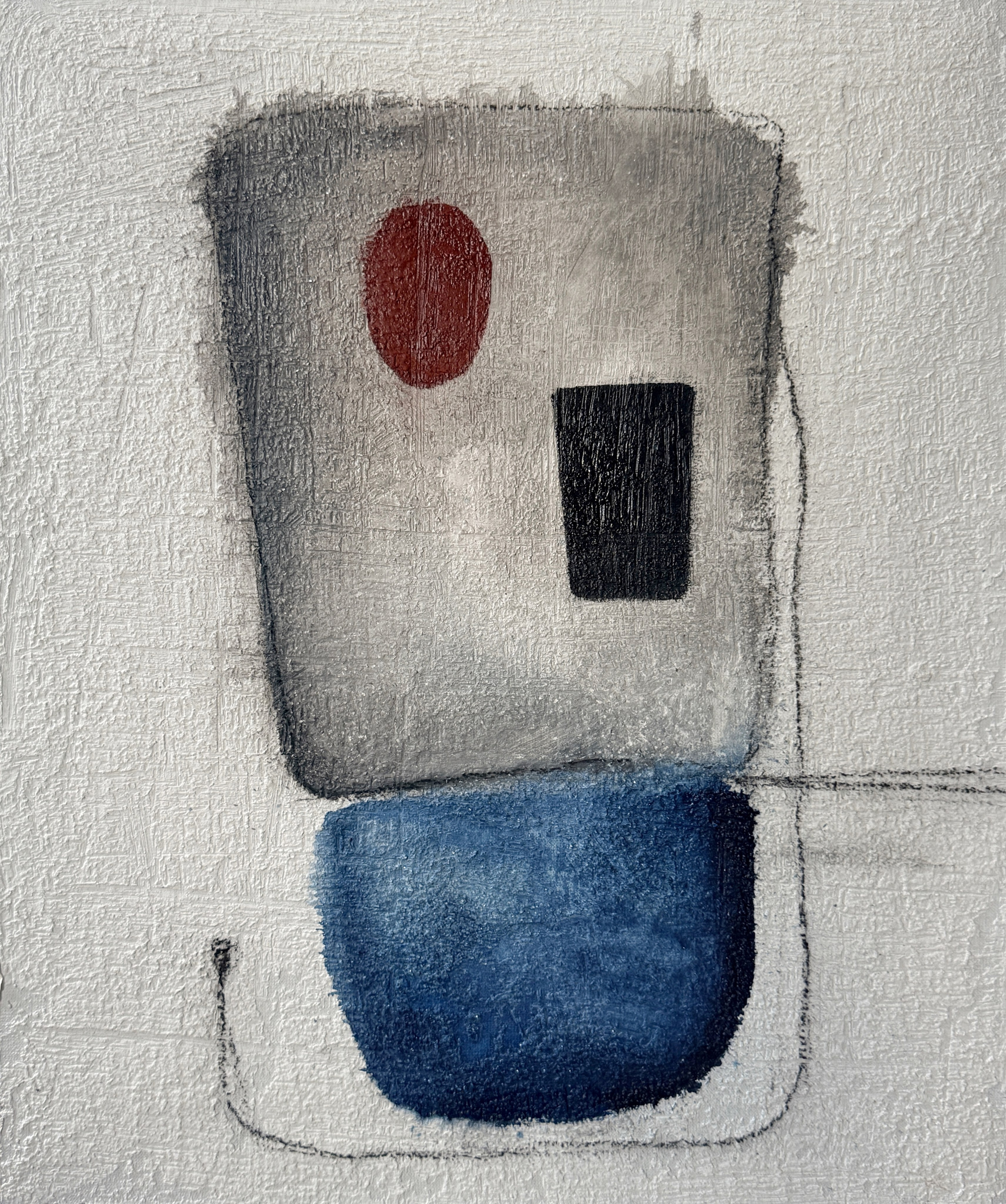 Untitled. N12. Акрил, текстурная паста, уголь, холст на подрамнике 50х60 см. 2026. 40 000 руб
