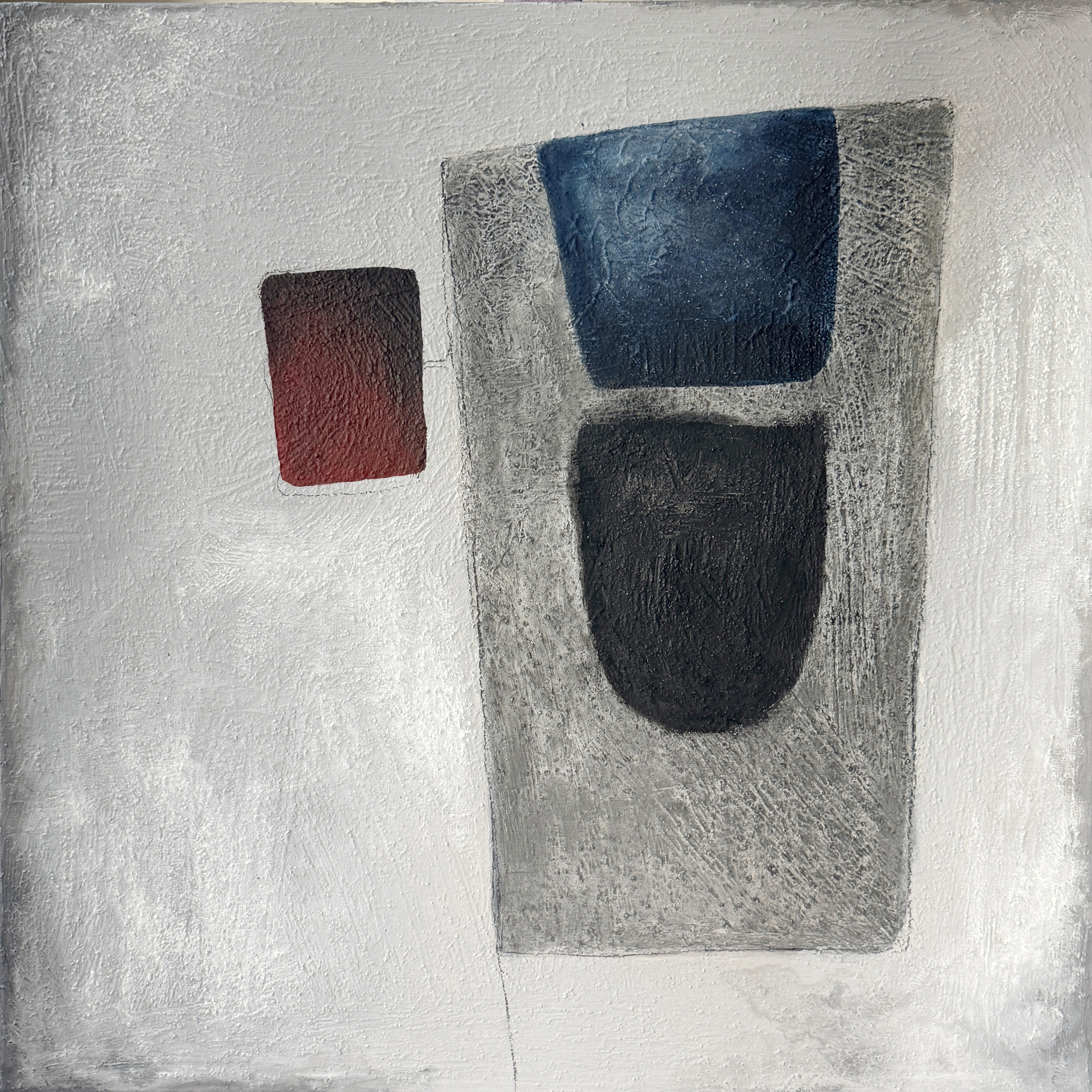 Untitled. N9. Акрил, текстурная паста, уголь, холст на подрамнике 80х80 см. 2026. 65 000 руб