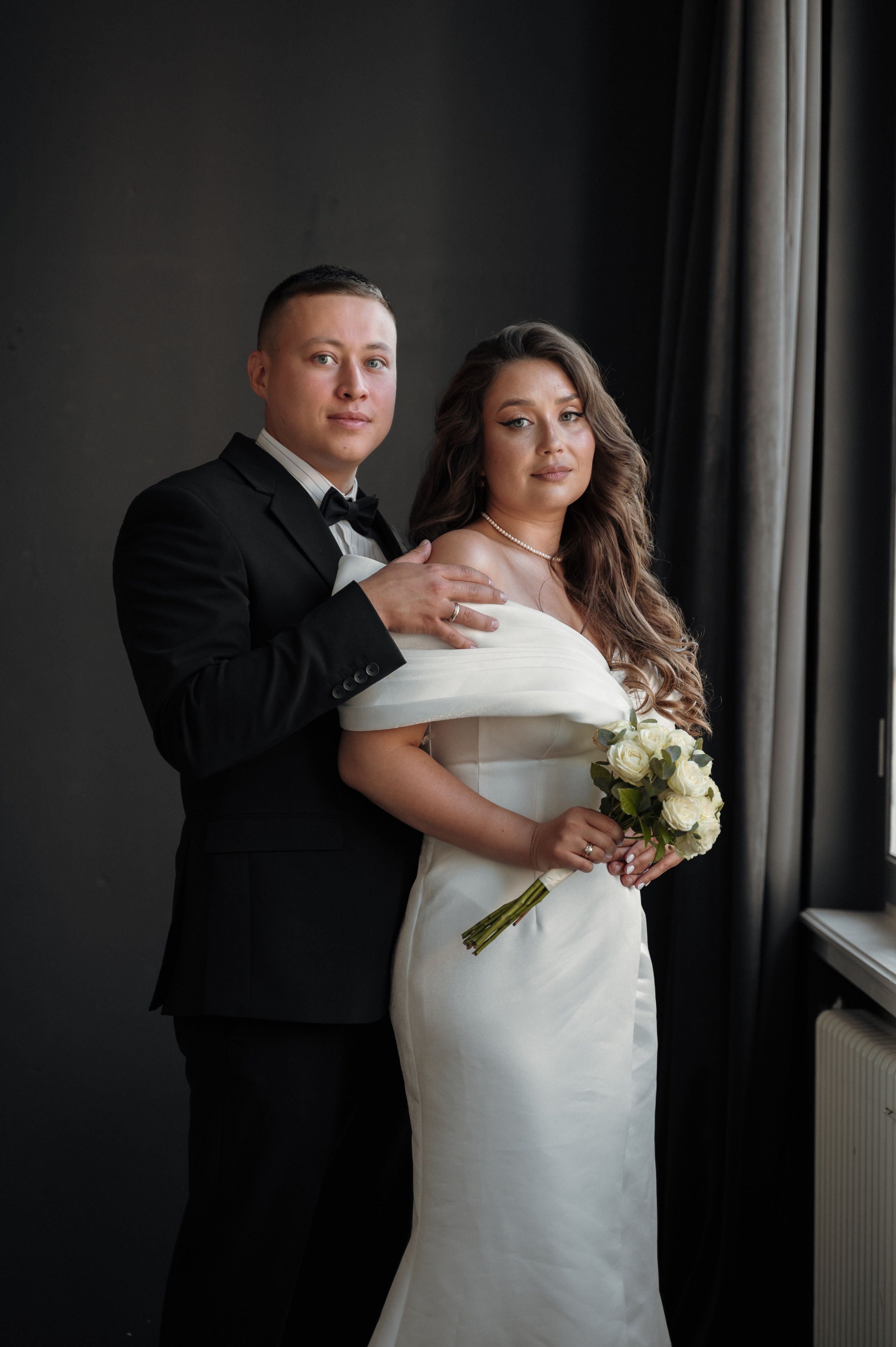 Портрет жениха и невесты - идея для фото