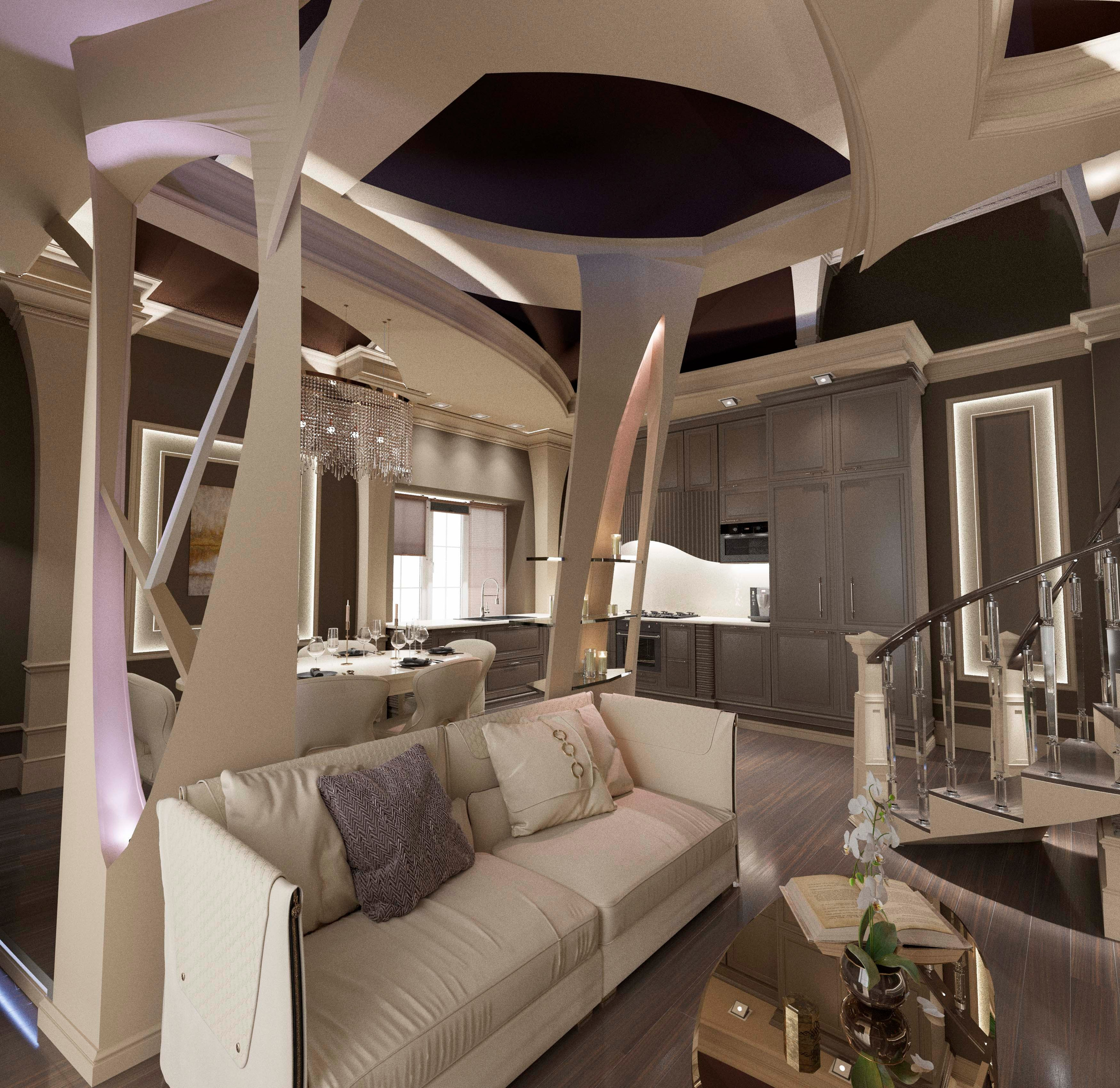 Дизайн интерьер частного жилого дома в Ростове-на-Дону