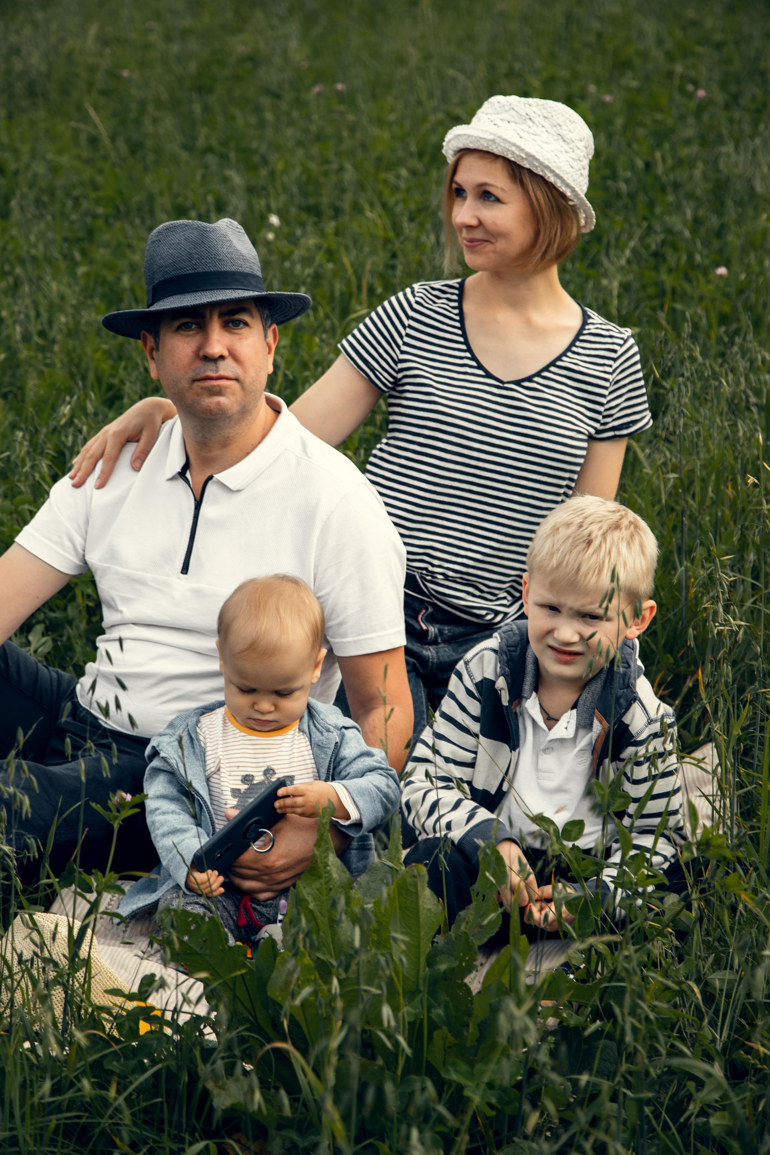 Italian family. Home