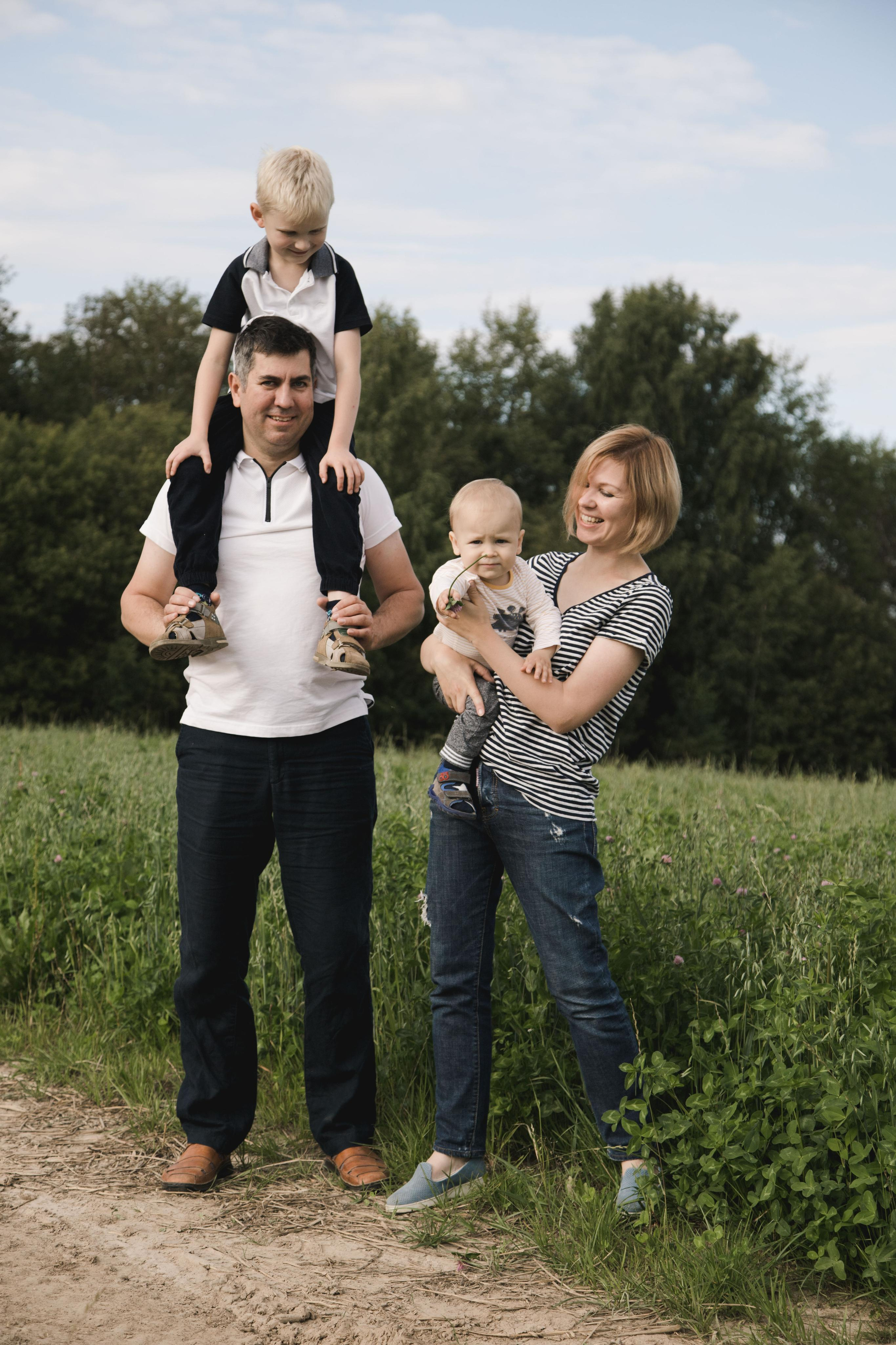 Italian family. Home