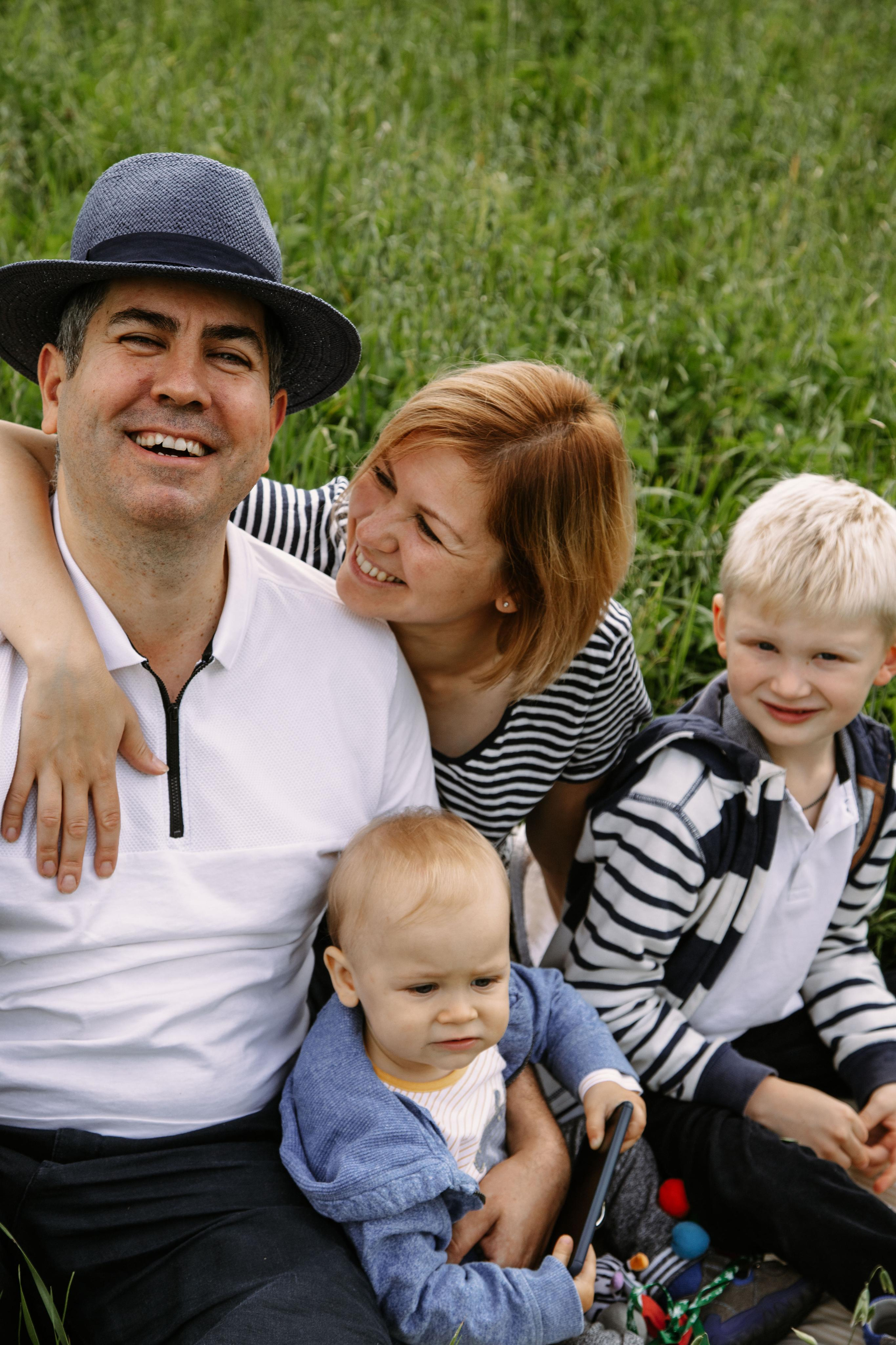 Italian family. Home