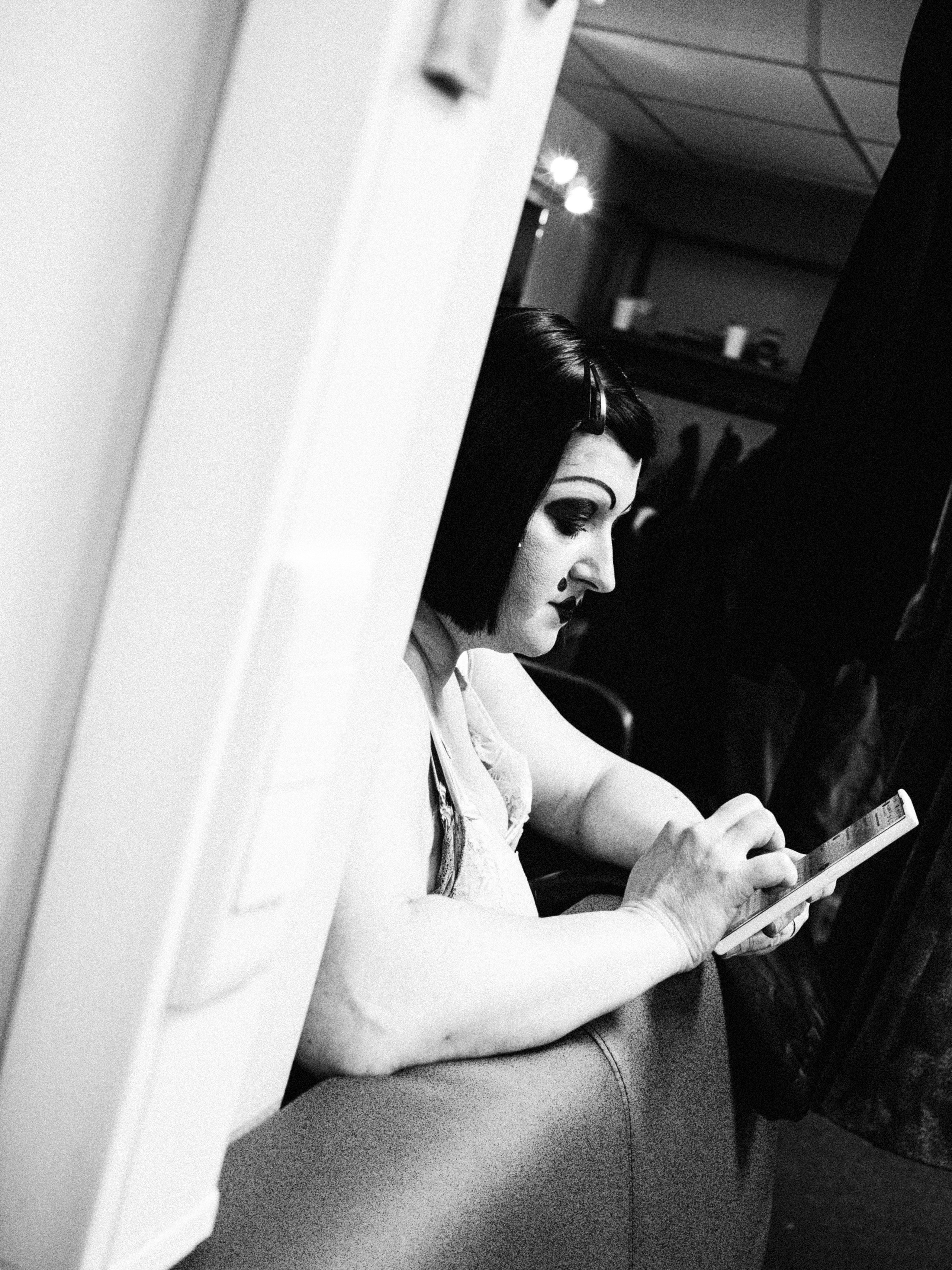 Theatre backstages. Portrait and backstage photographer Nina Crane