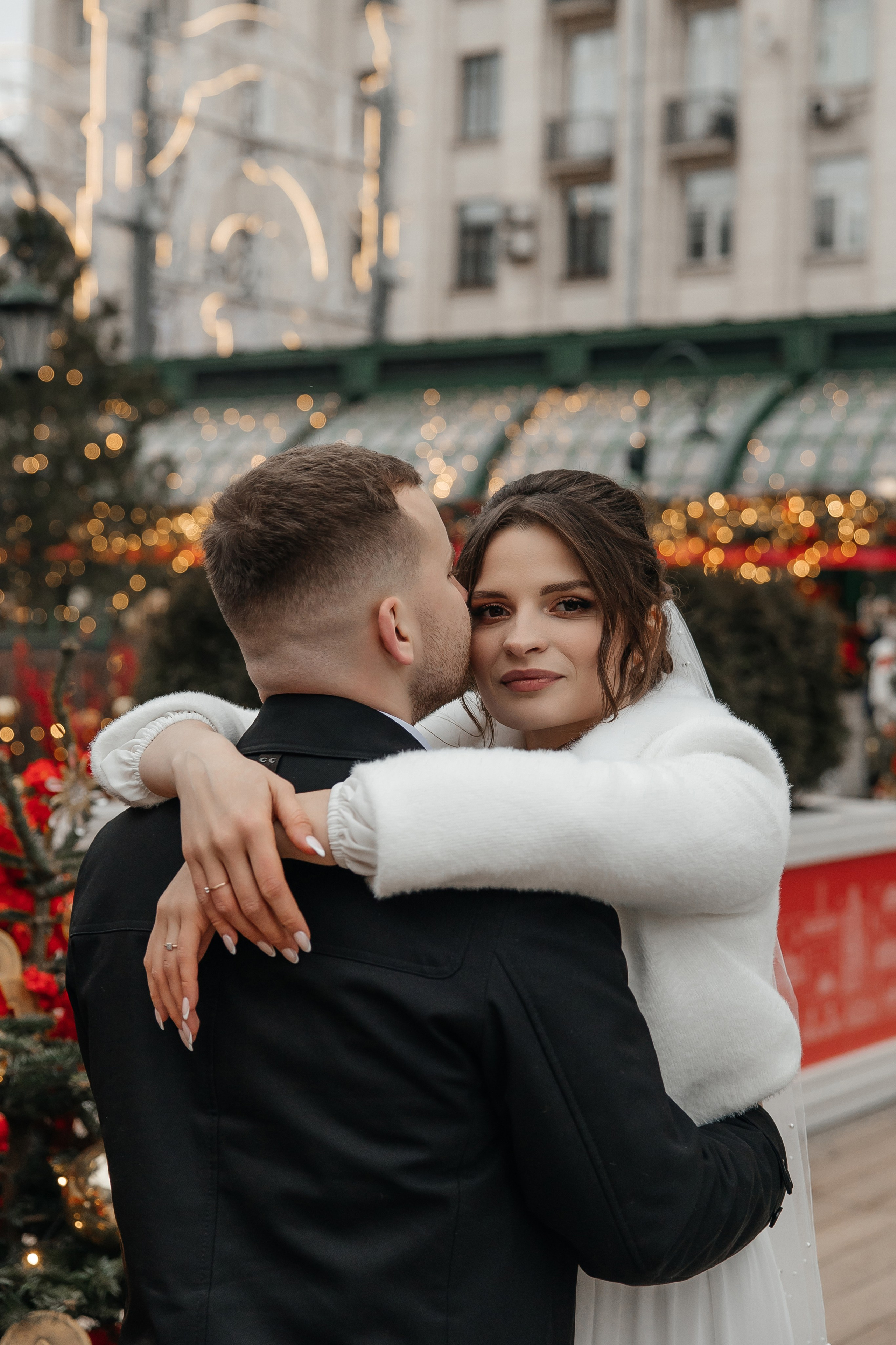 Новогодняя свадебная фотосессия зимой