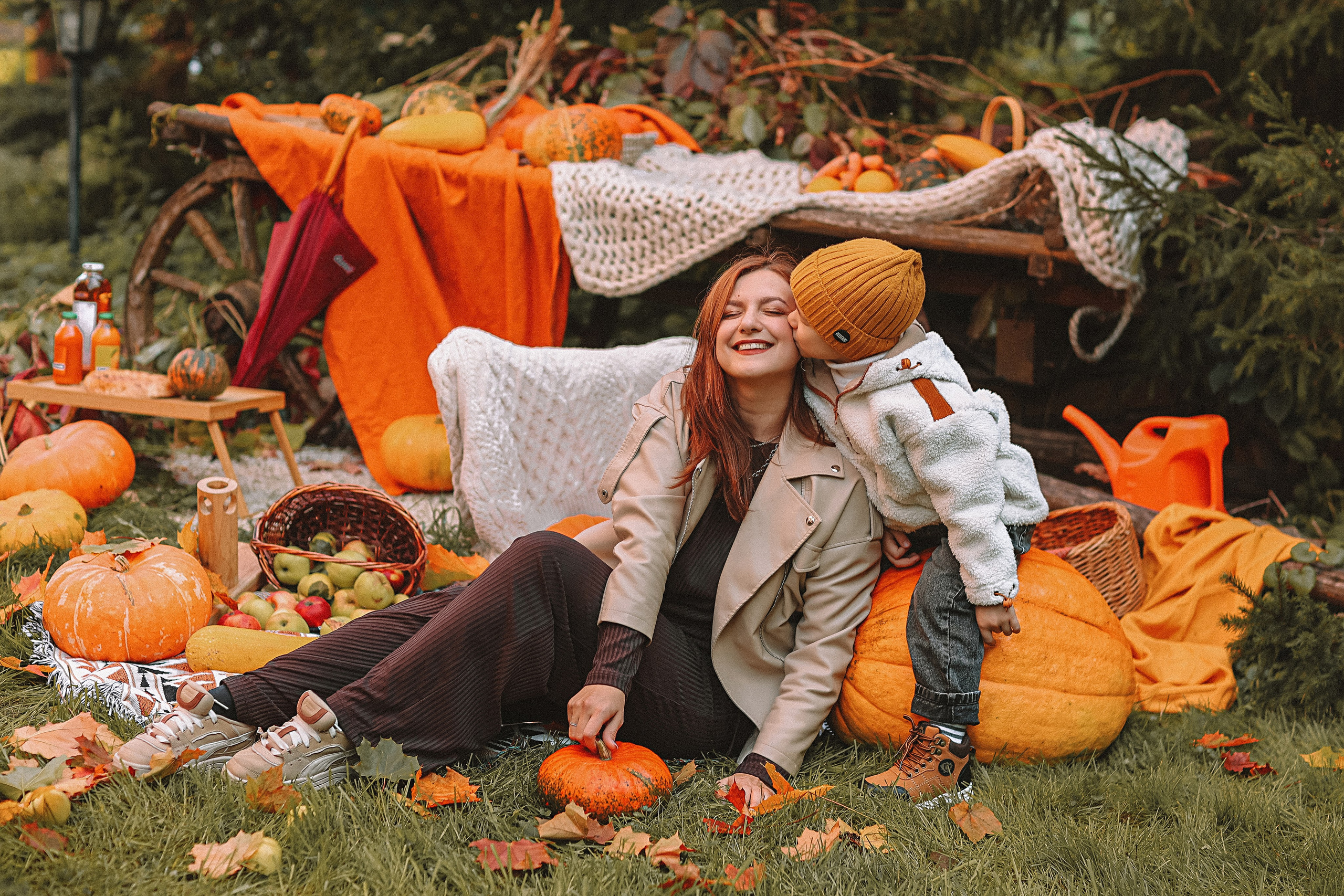 Тыквы. Семейный фотограф Тюмень, фотограф на роды Салмина Мария