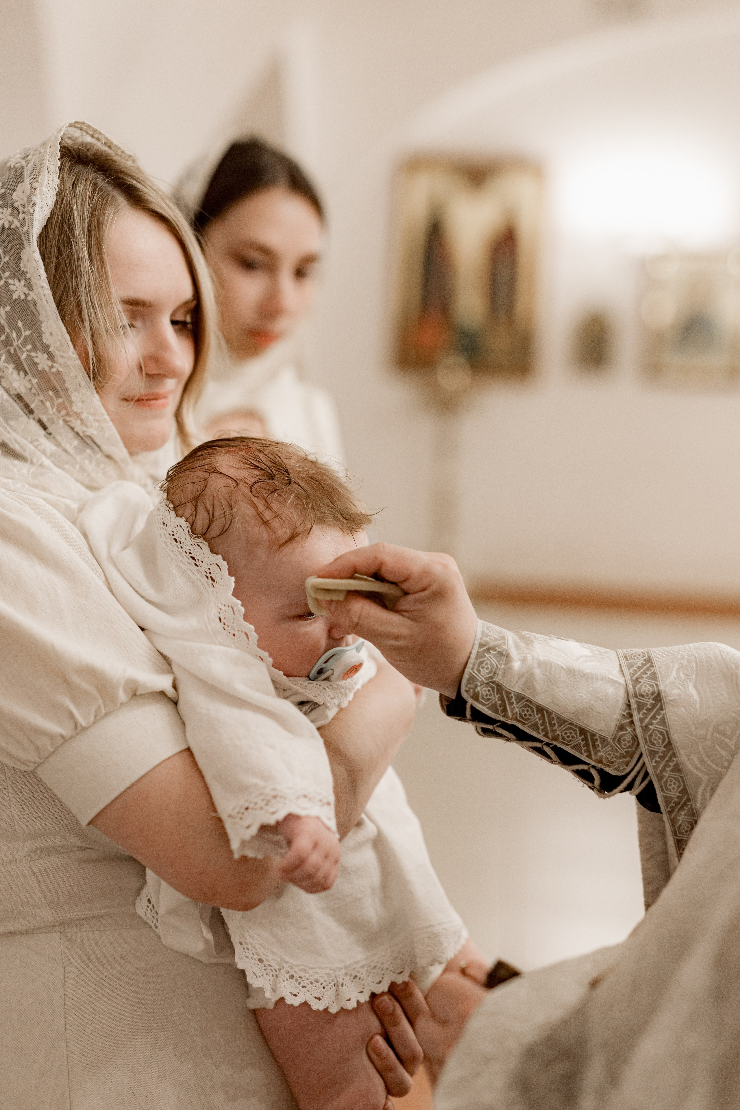 Таинство Крещения Саши. Фотограф новорождённых Newborn Москва