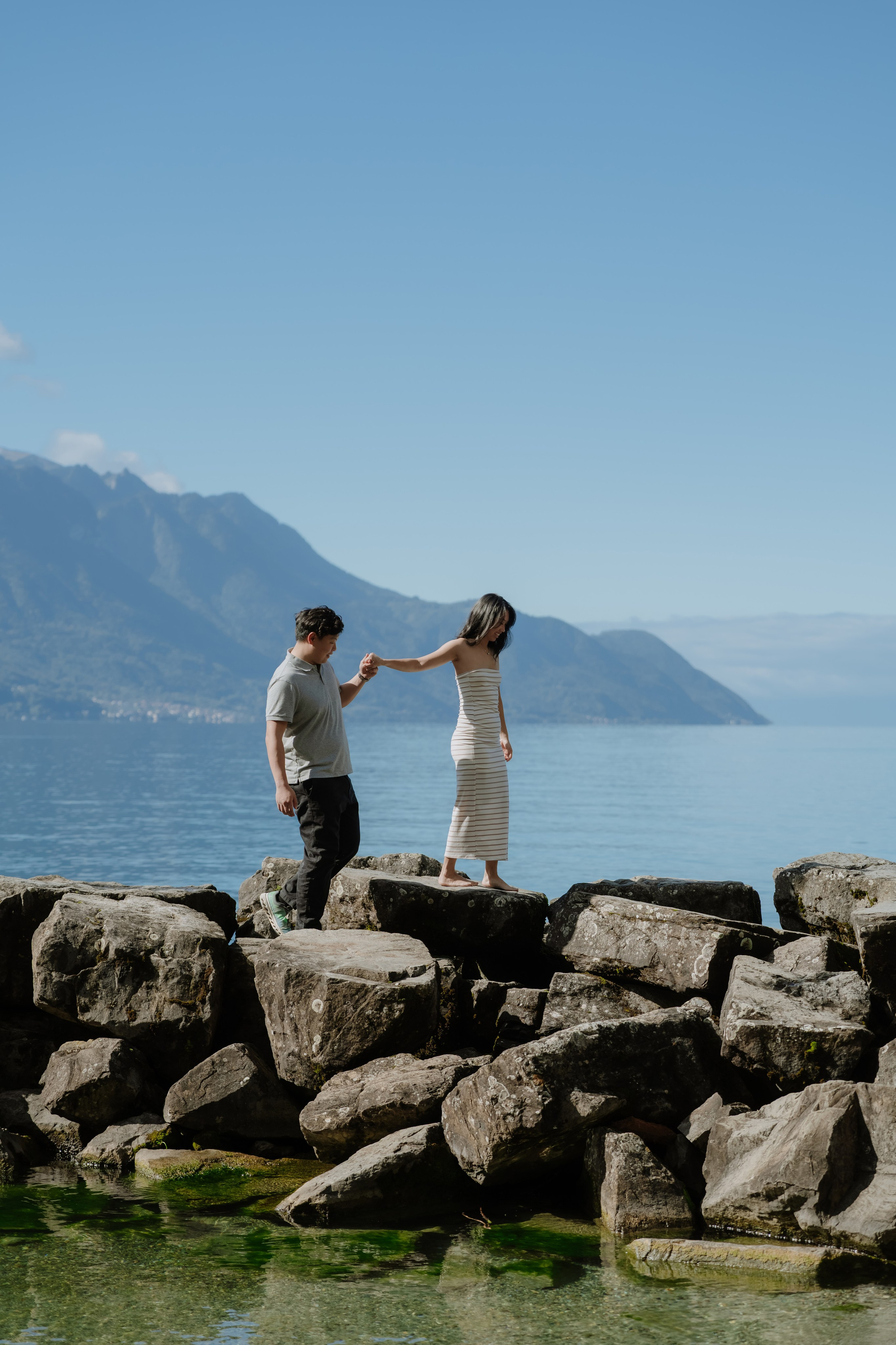 Stephanie & Dominick | Proposal Montreux. Профессиональный свадебный фотограф в Женеве и Швейцарии | Таня Вовчецкая