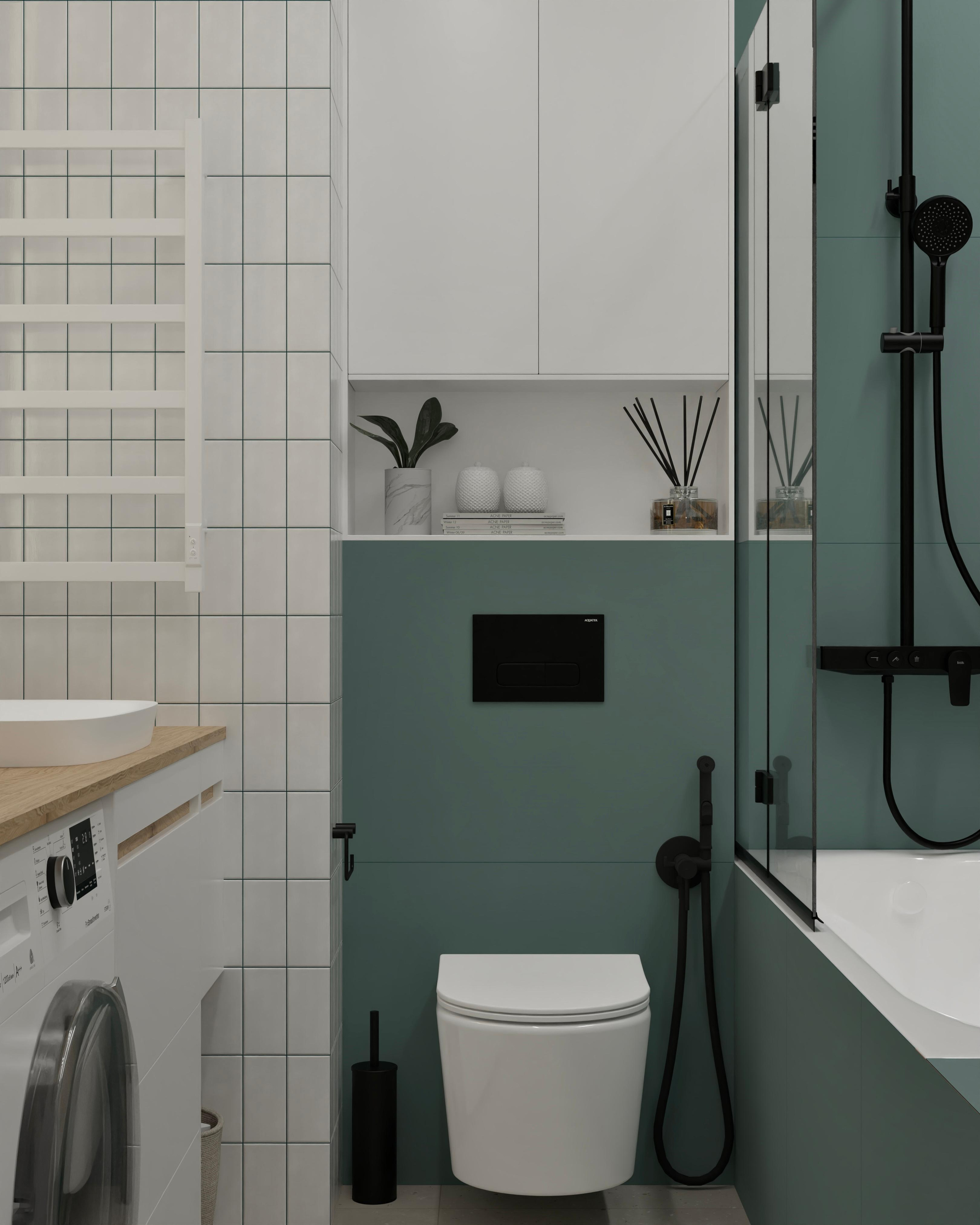 Ванная в студии (вариант III). DMDesign — студия дизайна интерьеров