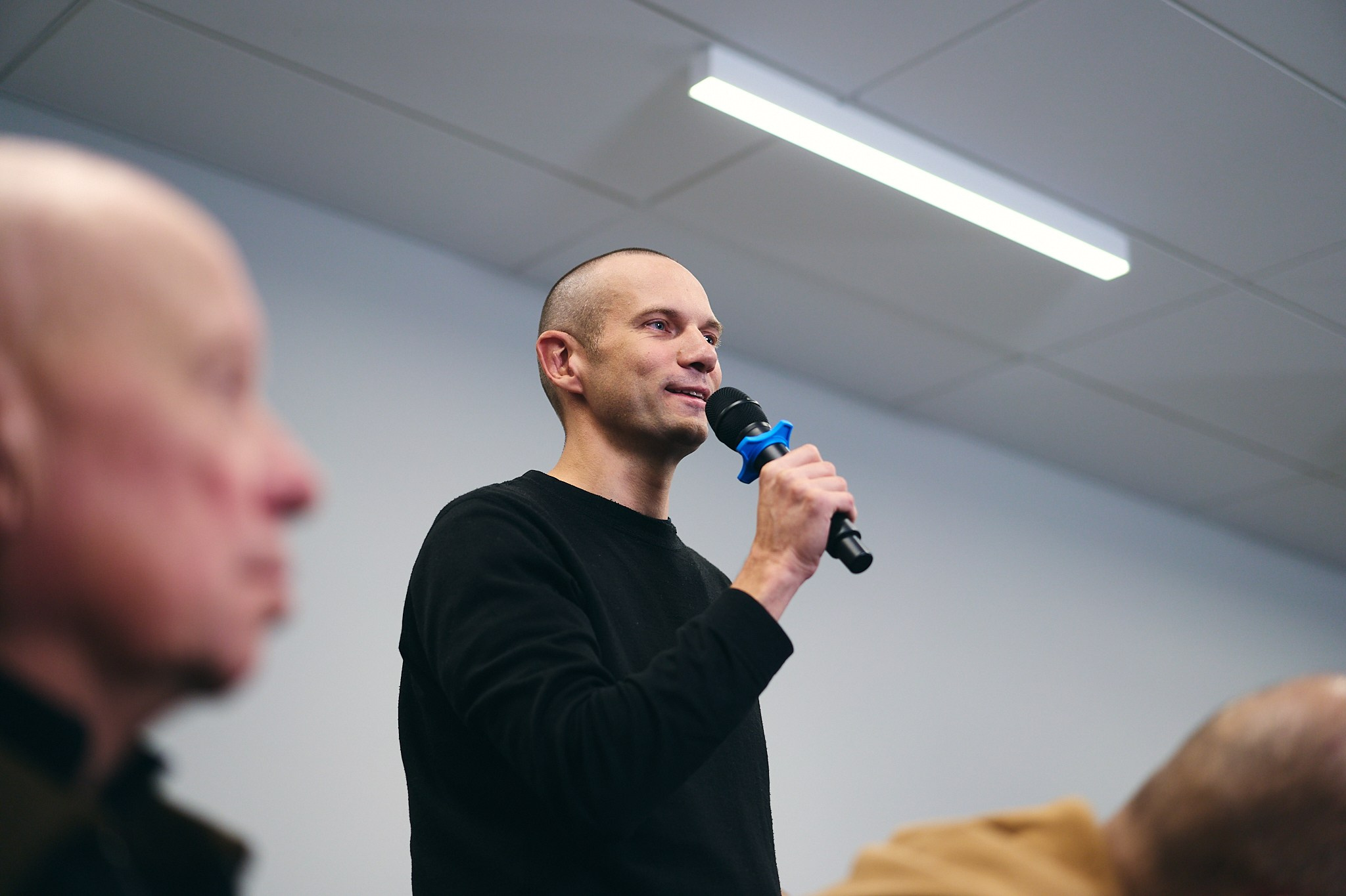 Press conference with Sviatlana Tsikhanouskaya and released political prisoners. Photographer in Vilnius