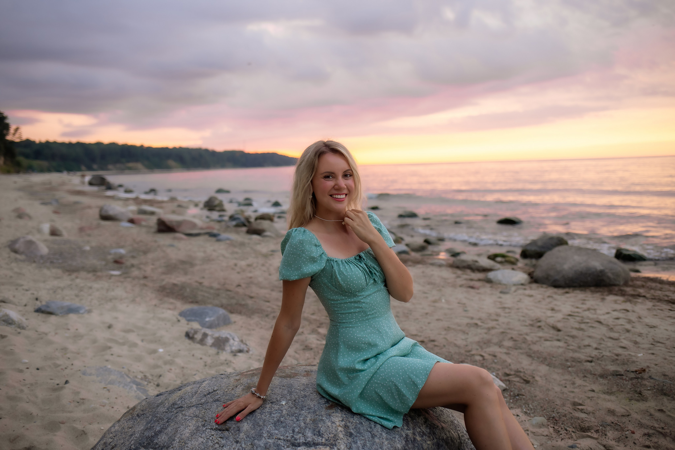 Есеня, Леня и Аня. Закат в Куликово. Фотограф в Калининграде Решетникова Алина