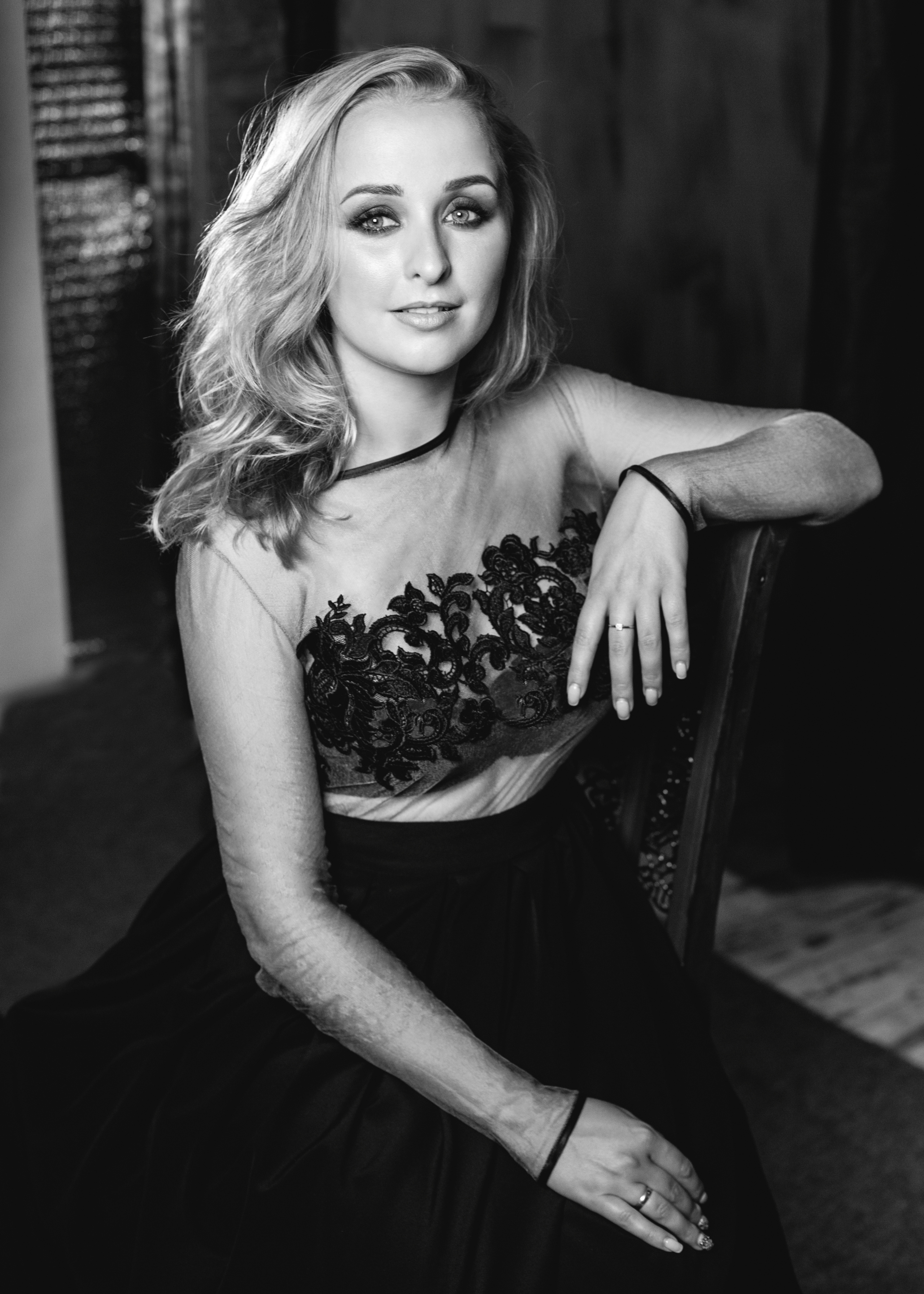 Черно-белый портрет. Фотостудия «Gelios». Фотосессии в Калининграде