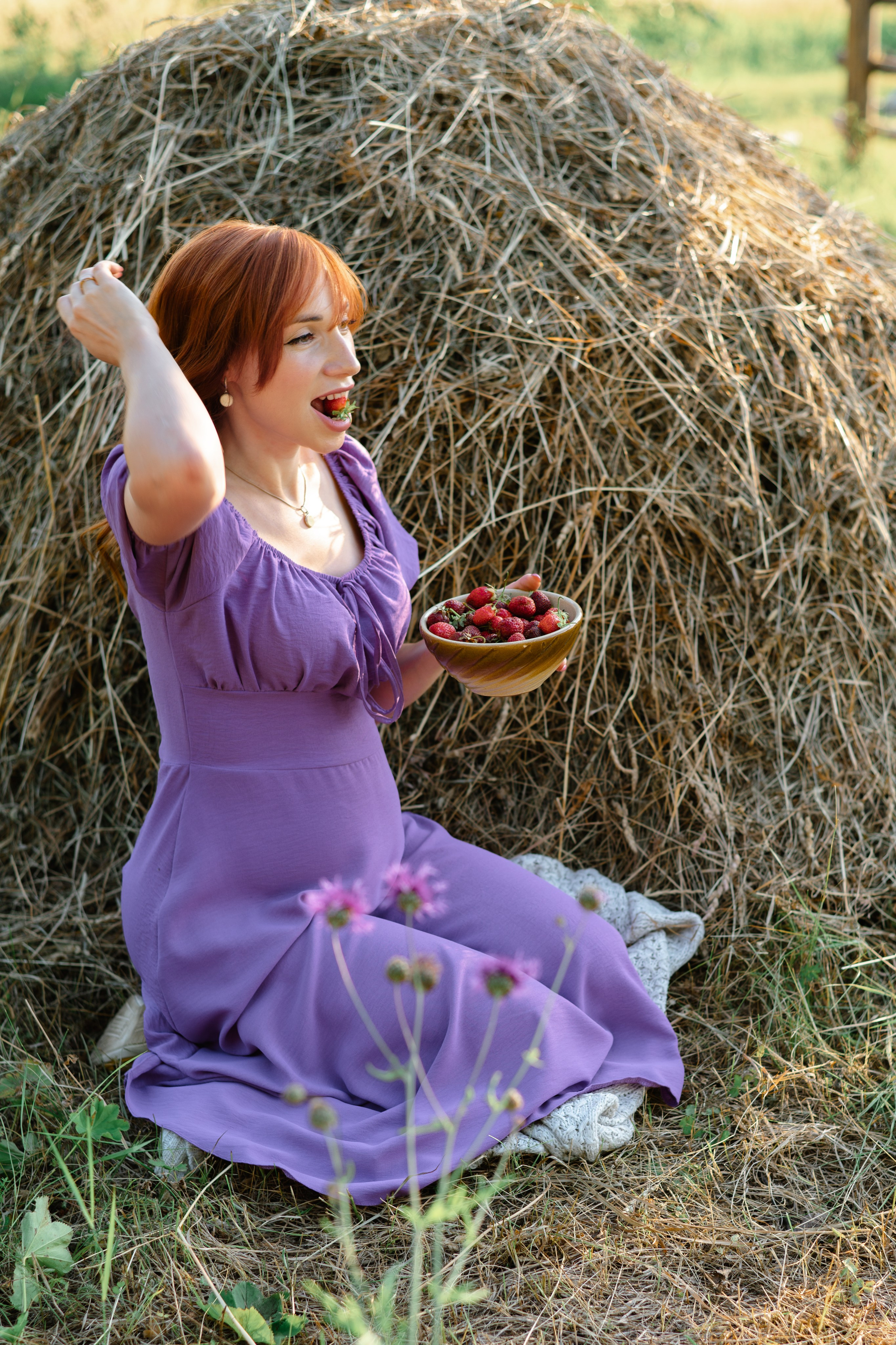 Фотосессия беременности в деревенском стиле. Фотограф в Кирове Инна Софронова