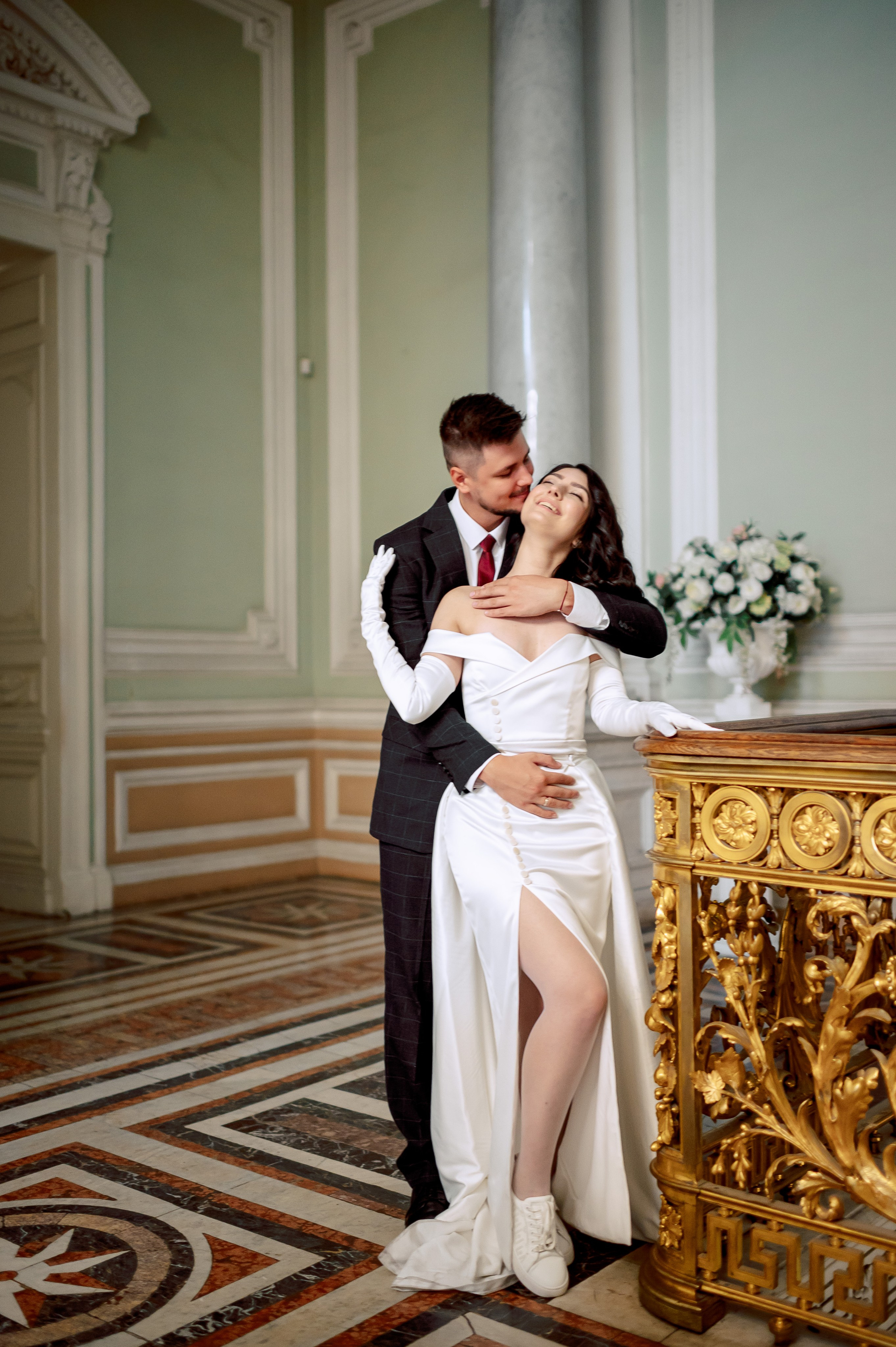 Камерная свадьба в Первом Дворце Бракосочетания №1 на Английской набережной Яны и Евгения. Портретный, семейный и свадебный фотограф в Санкт-Петербурге и в Пушкине Ширяев Денис