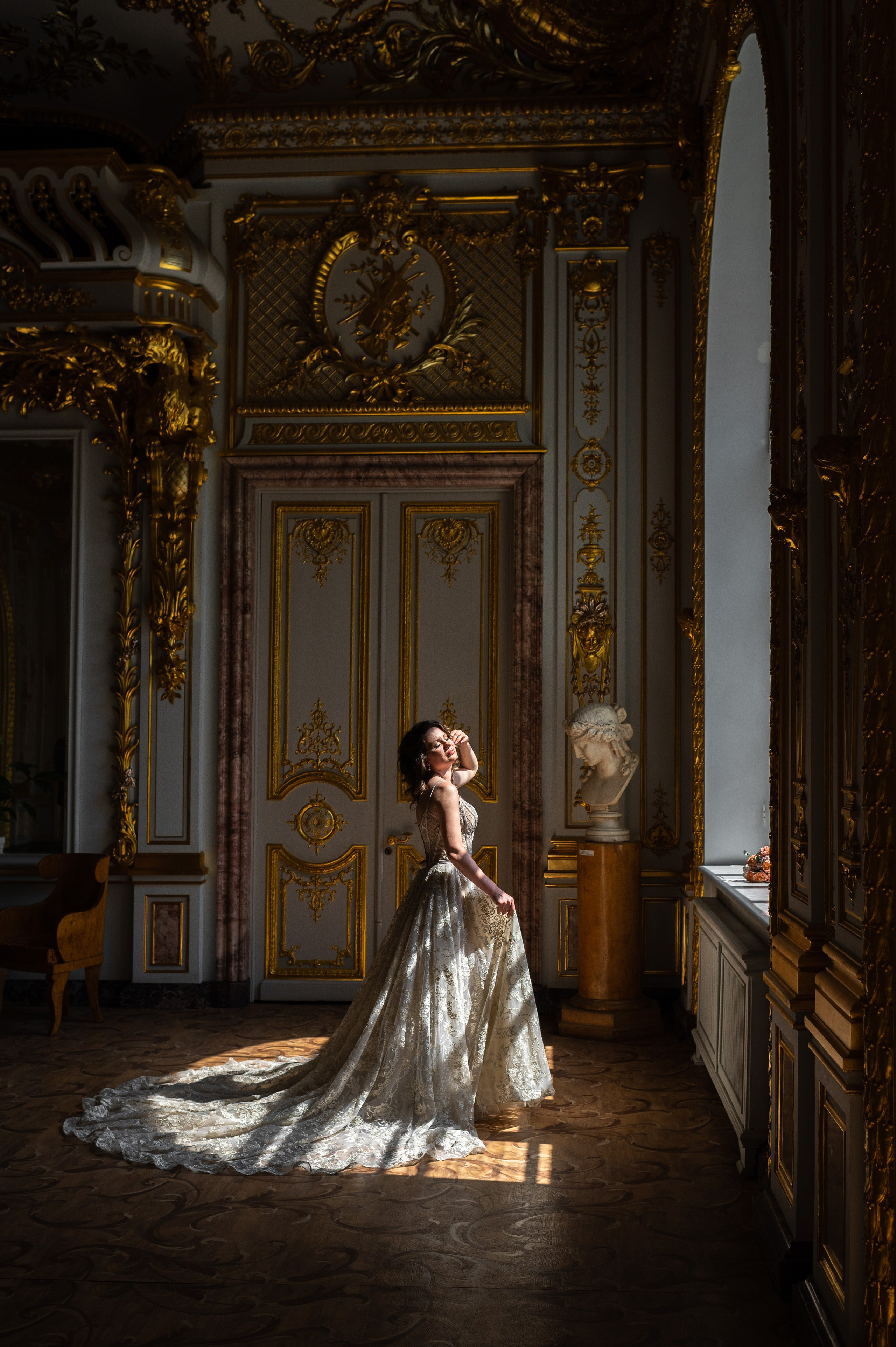 Елена и Дмитрий (свадебная фотосессия в Доме Архитектора — особняке Половцова). Портретный, семейный и свадебный фотограф в Санкт-Петербурге и в Пушкине Ширяев Денис