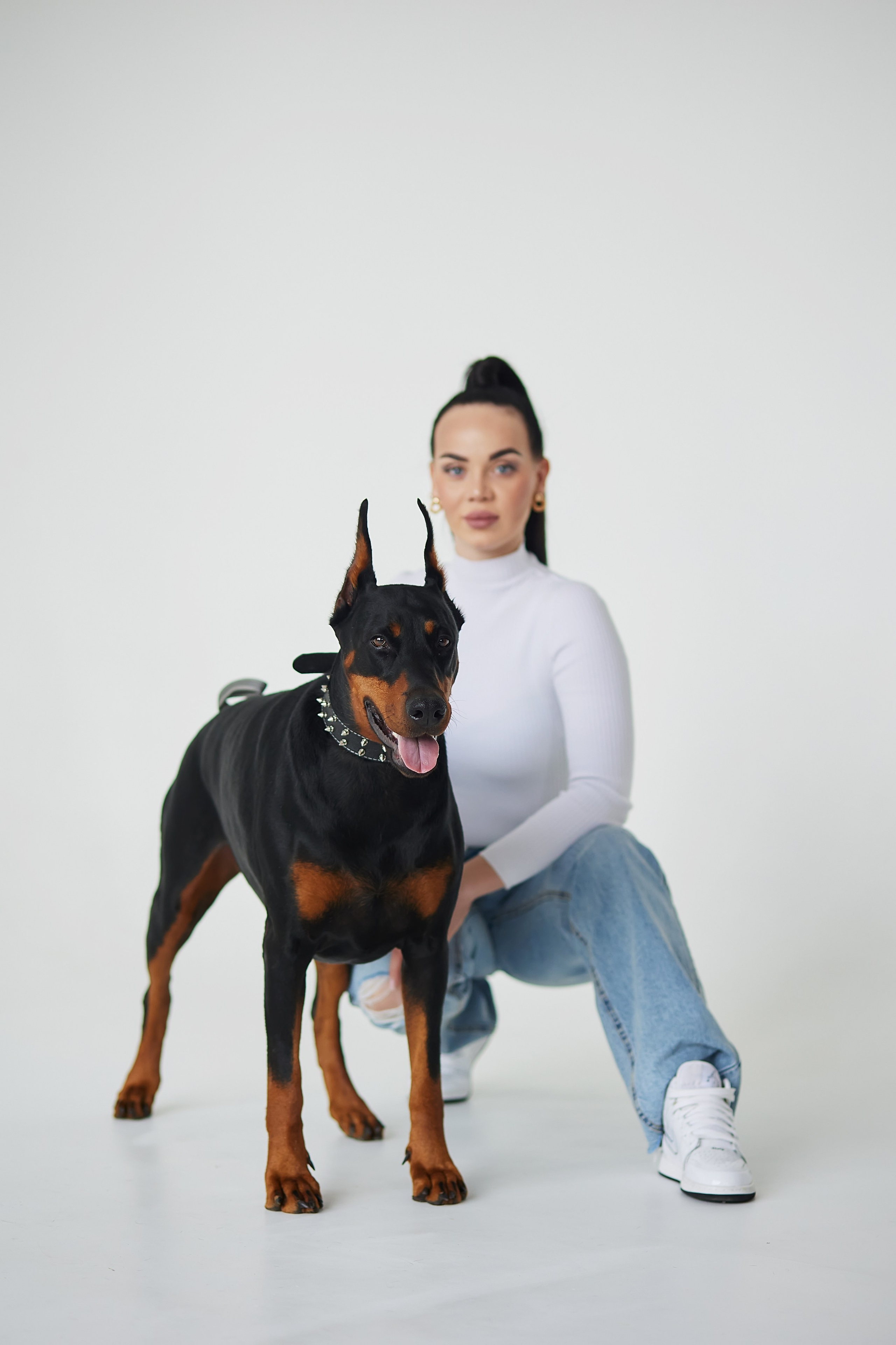 Анастасия с доберманом. Семейный и детский фотограф в Москве Шарапова Ирина