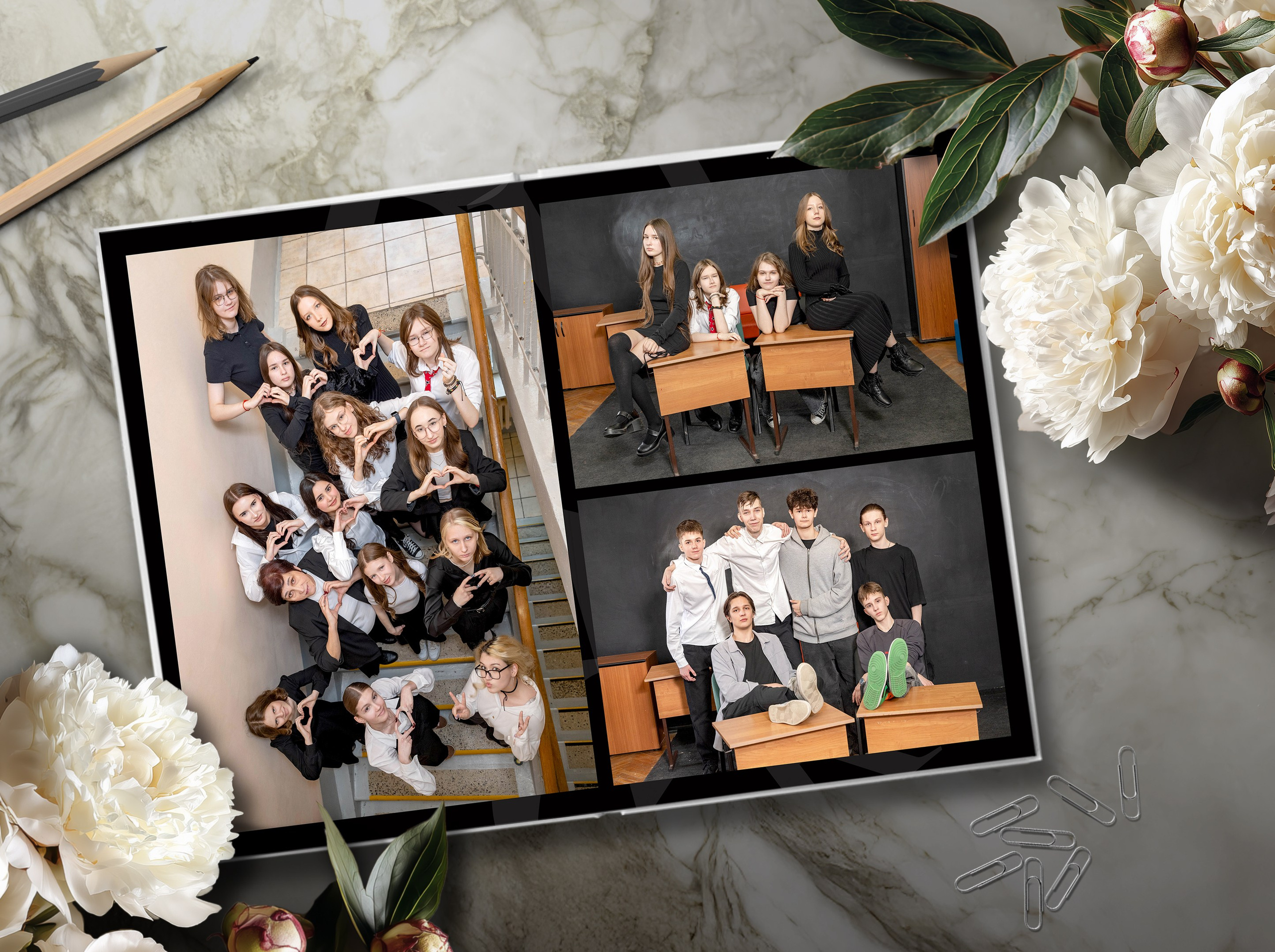 Дизйн черное и белое. Выпускные альбомы в Подольске Москве и МО