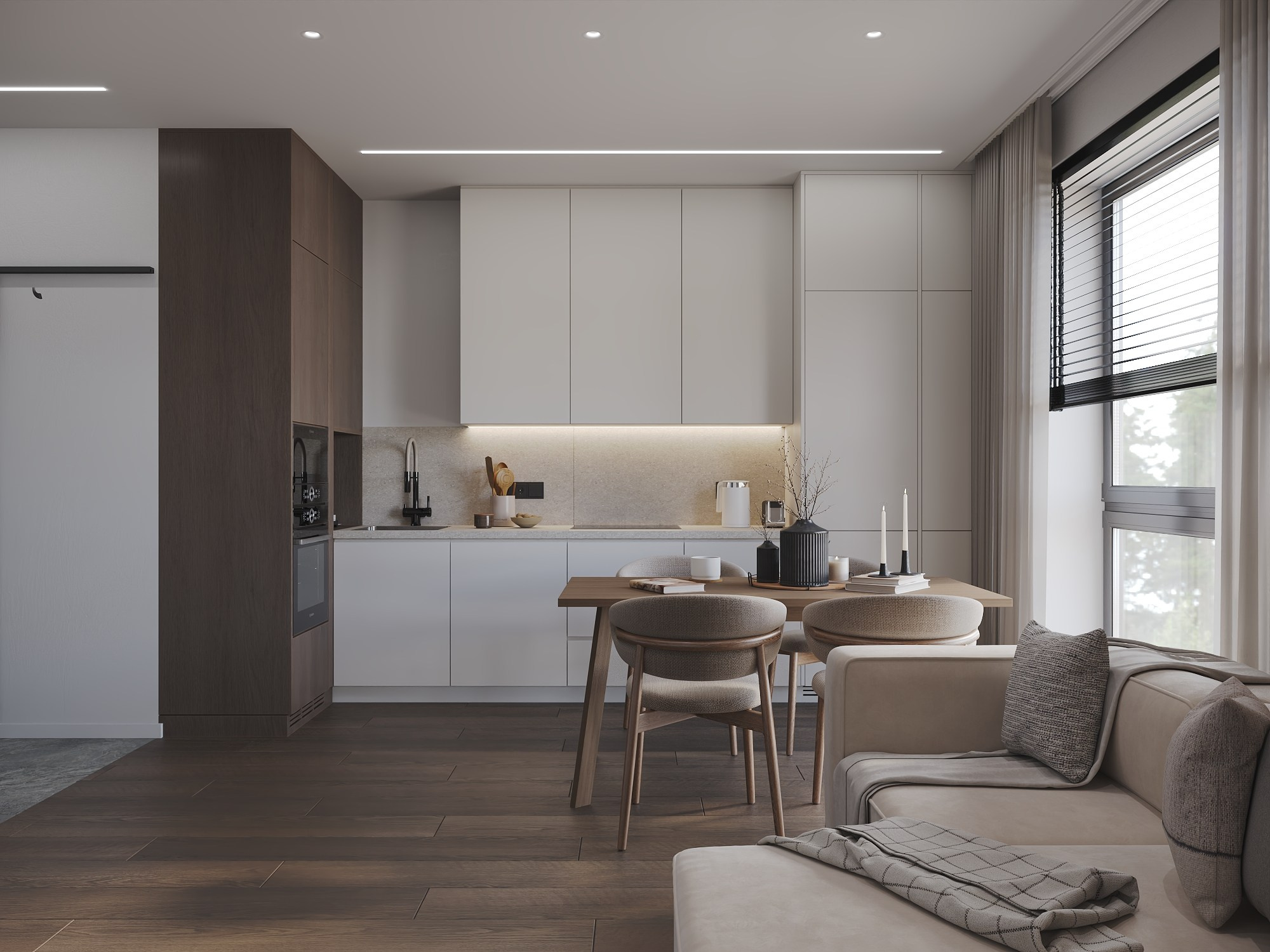 Санкт-Петербург, ЖК Шкиперский 55,9 м². БК студия дизайна интерьера