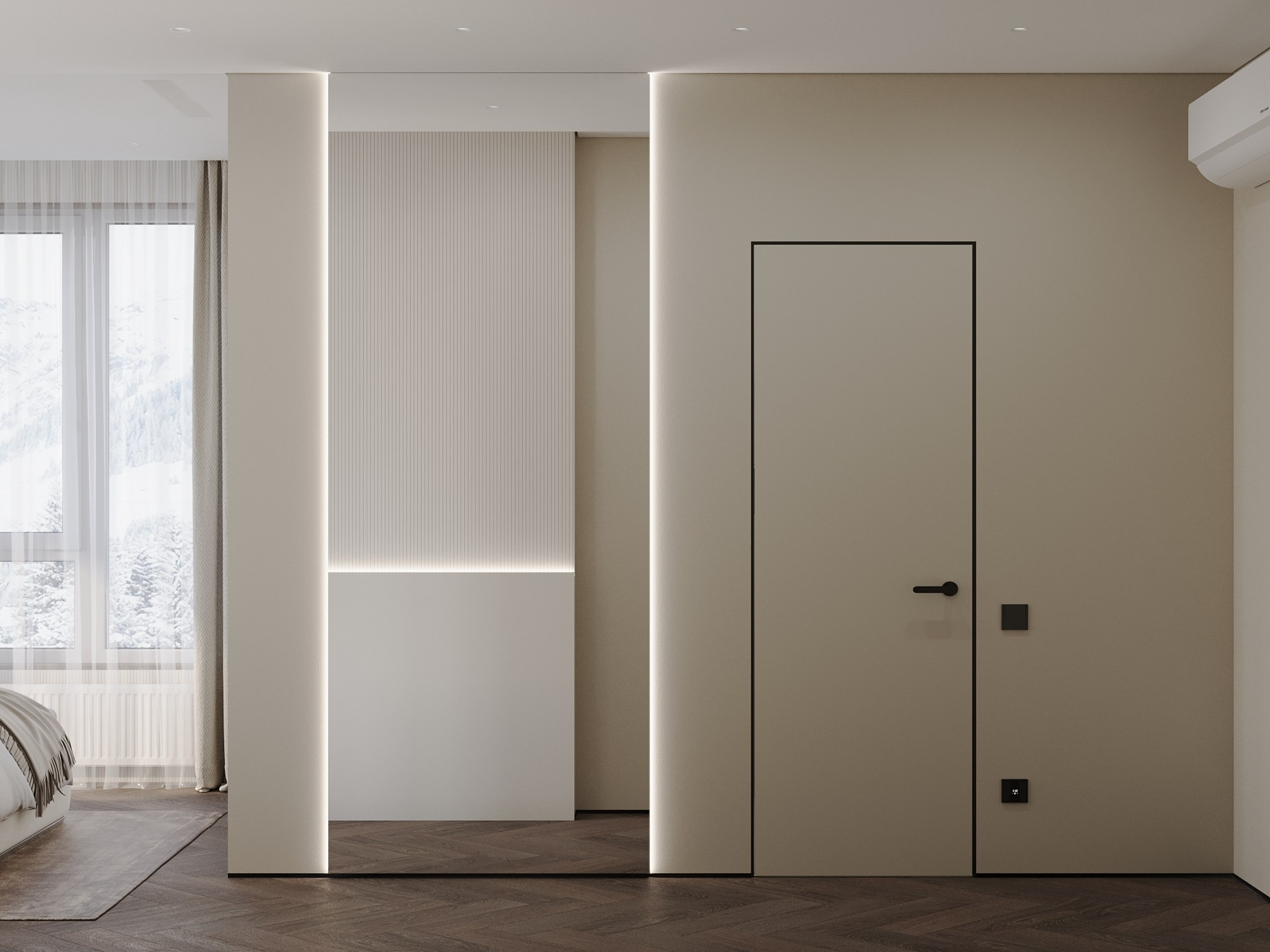 Визуализация квартиры в стиле минимализм. 3D-дизайнер Кристина Пуляевская