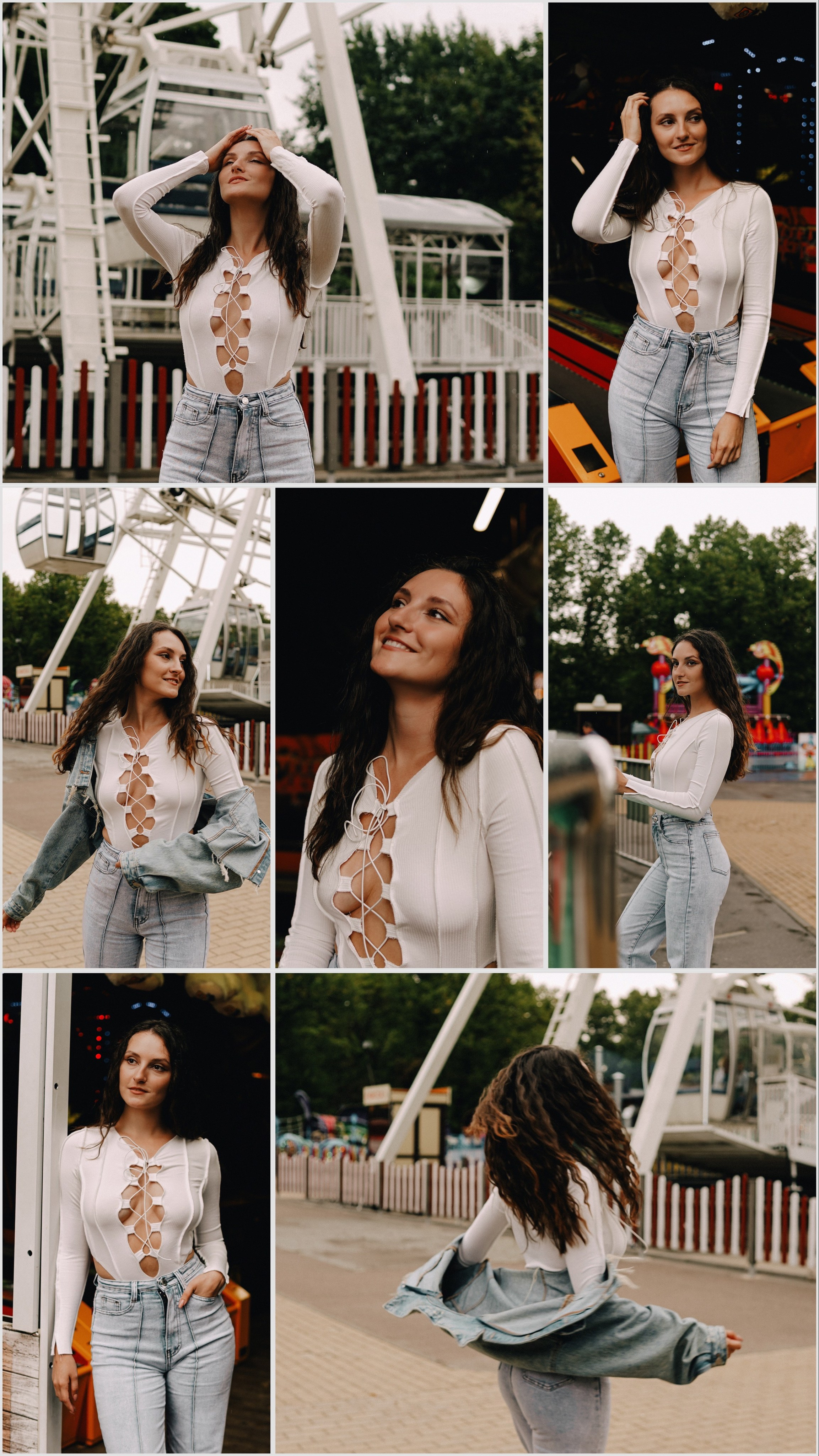 Съемка в парке аттракционов — модель Мила. Фотограф Москва и Видеограф Москва