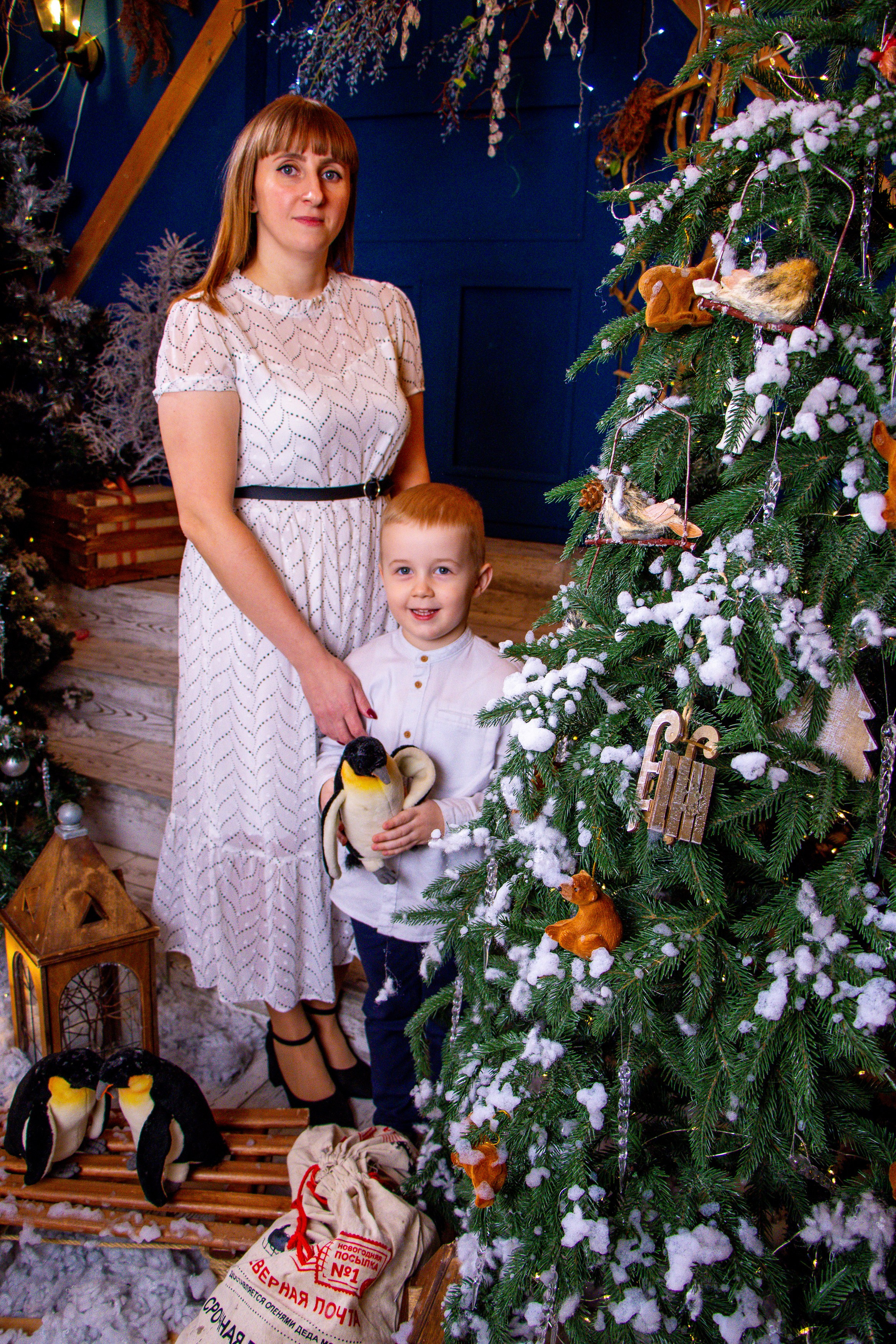 Новогодняя съёмка мама+сын. Фотограф Татьяна Матрос
