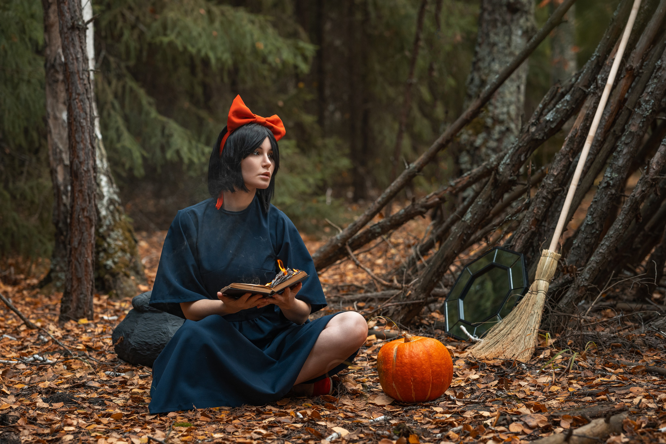 Ведьма с котом. Belichev45foto.ru