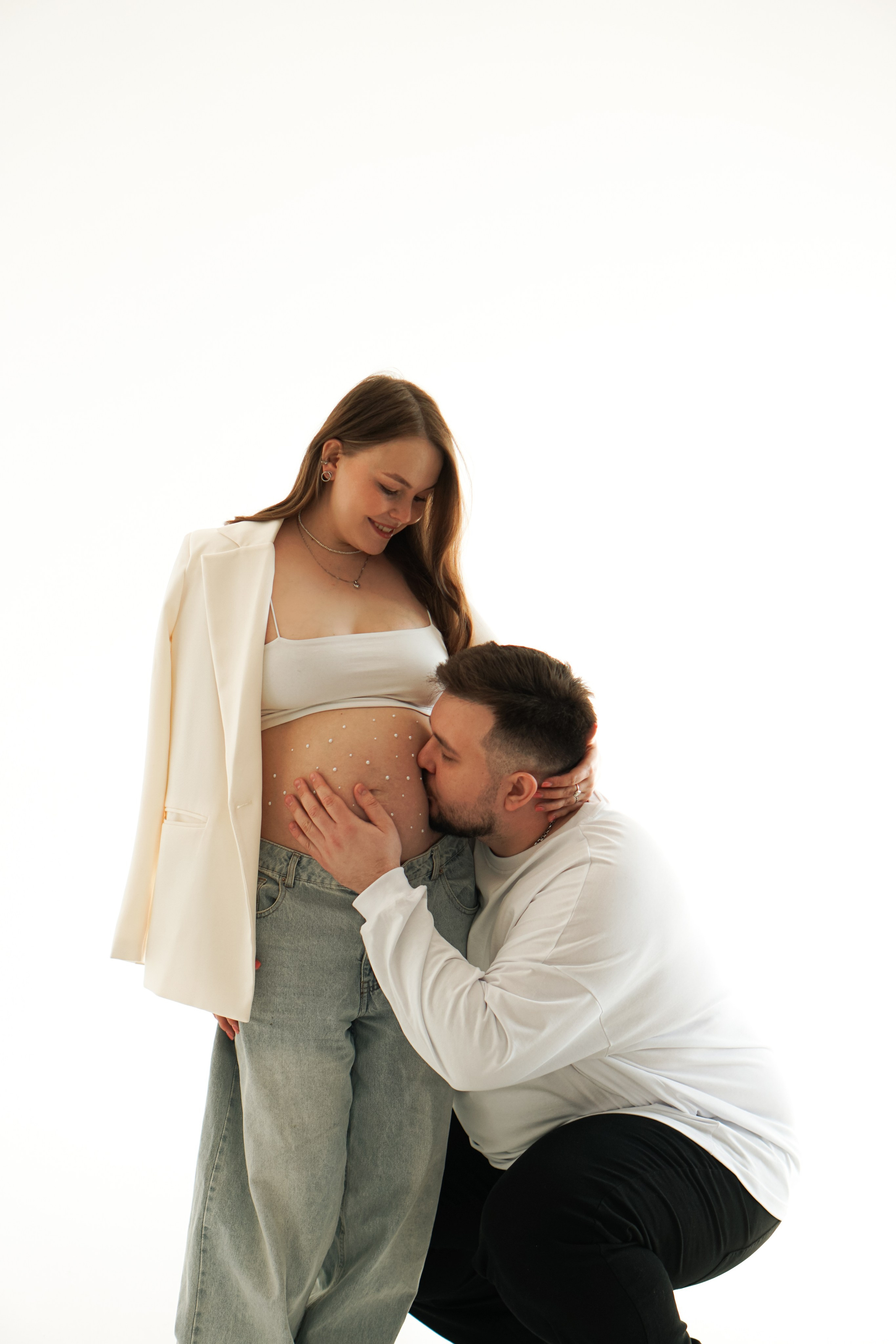 Беременность студия. Фотограф Москва — Полина Робин