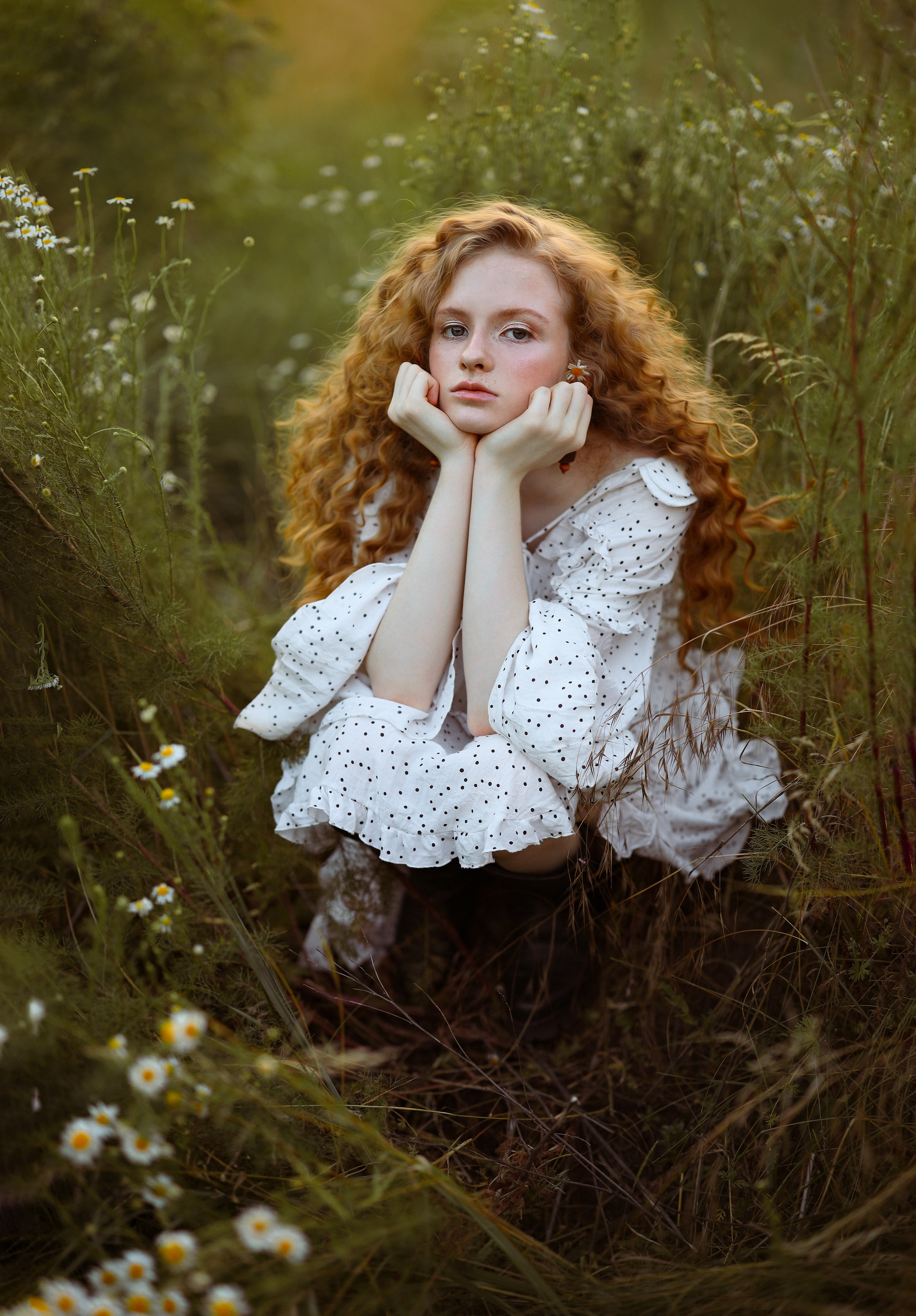 Камилла в поле ромашек. Свадебный и семейный фотограф в Абхазии Жанна Соснина