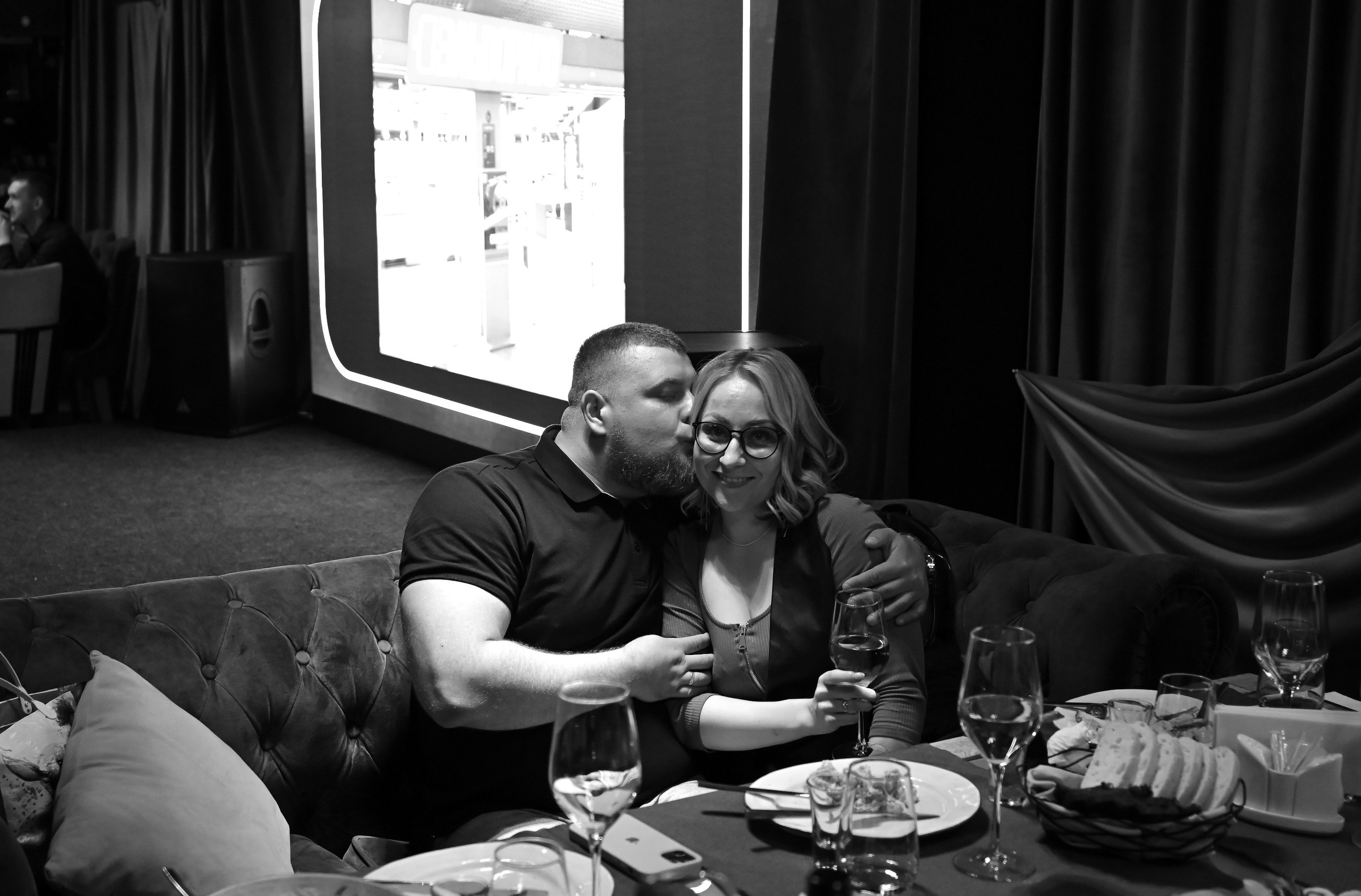 Black and white film. <3