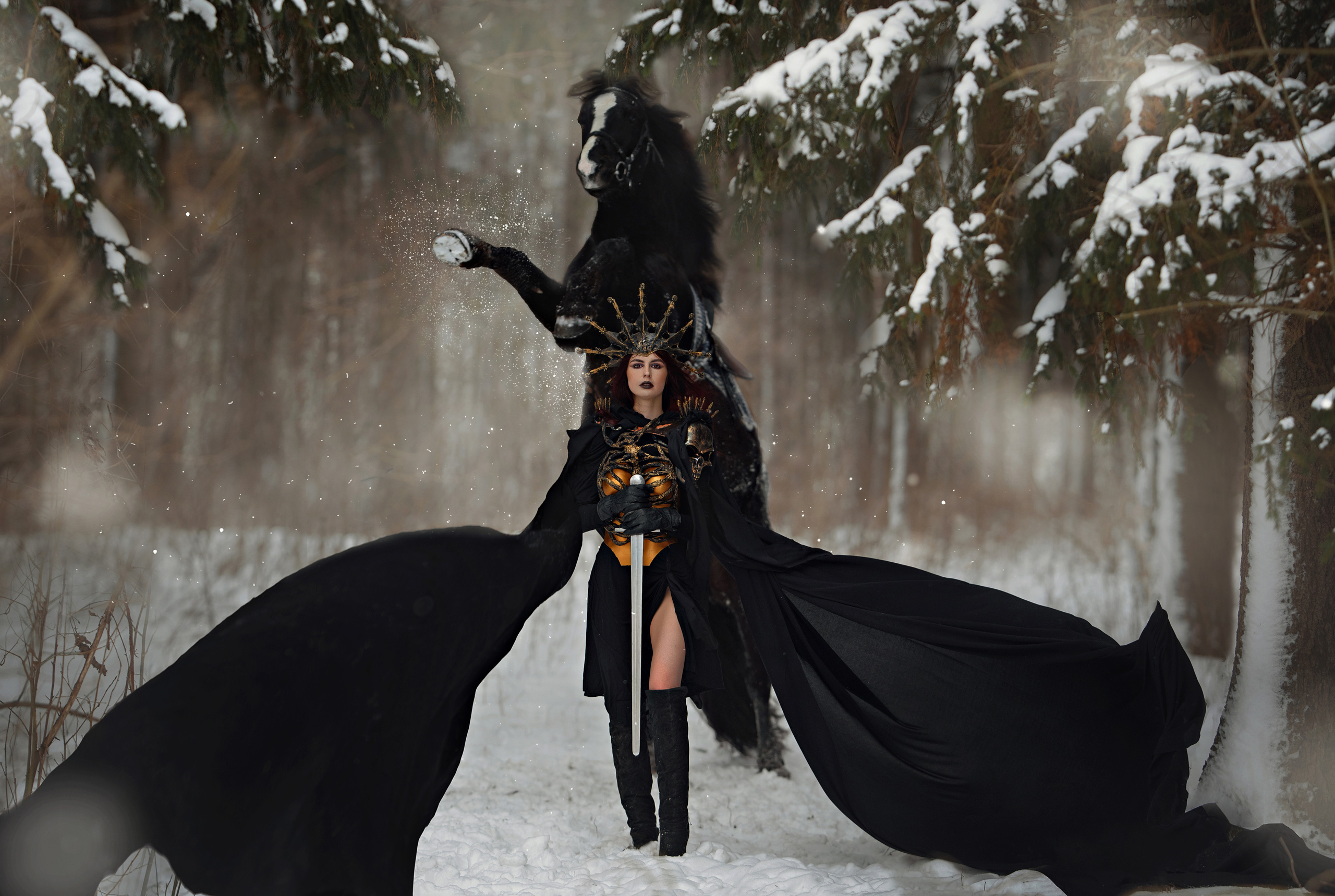 Сказочные съемки с лошадьми. Фотограф Вероника Ранцева, фотосессии с лошадьми в Минске и Могилеве