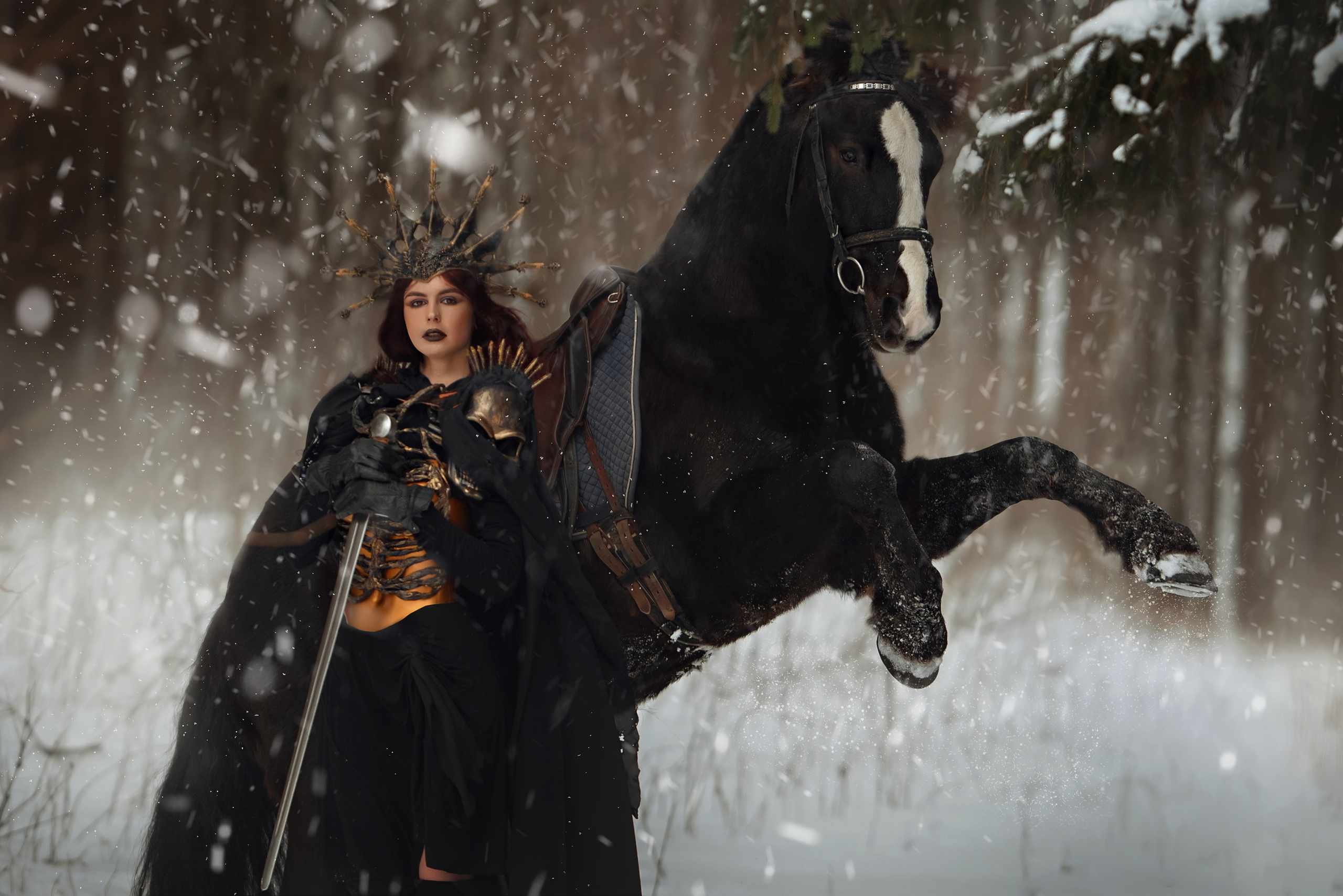 Сказочные съемки с лошадьми. Фотограф Вероника Ранцева, фотосессии с лошадьми в Минске и Могилеве