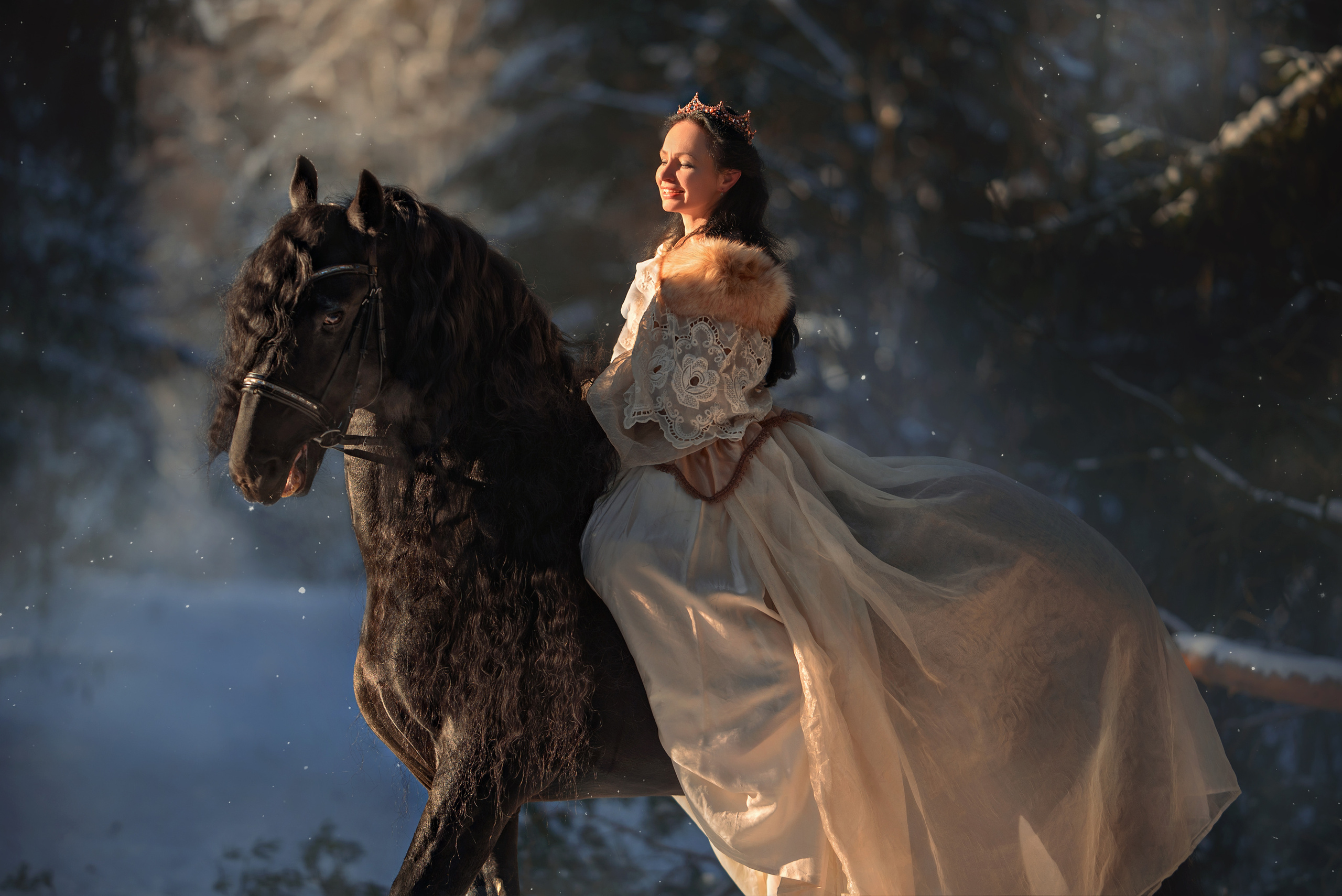 Сказочные съемки с лошадьми. Фотограф Вероника Ранцева, фотосессии с лошадьми в Минске и Могилеве