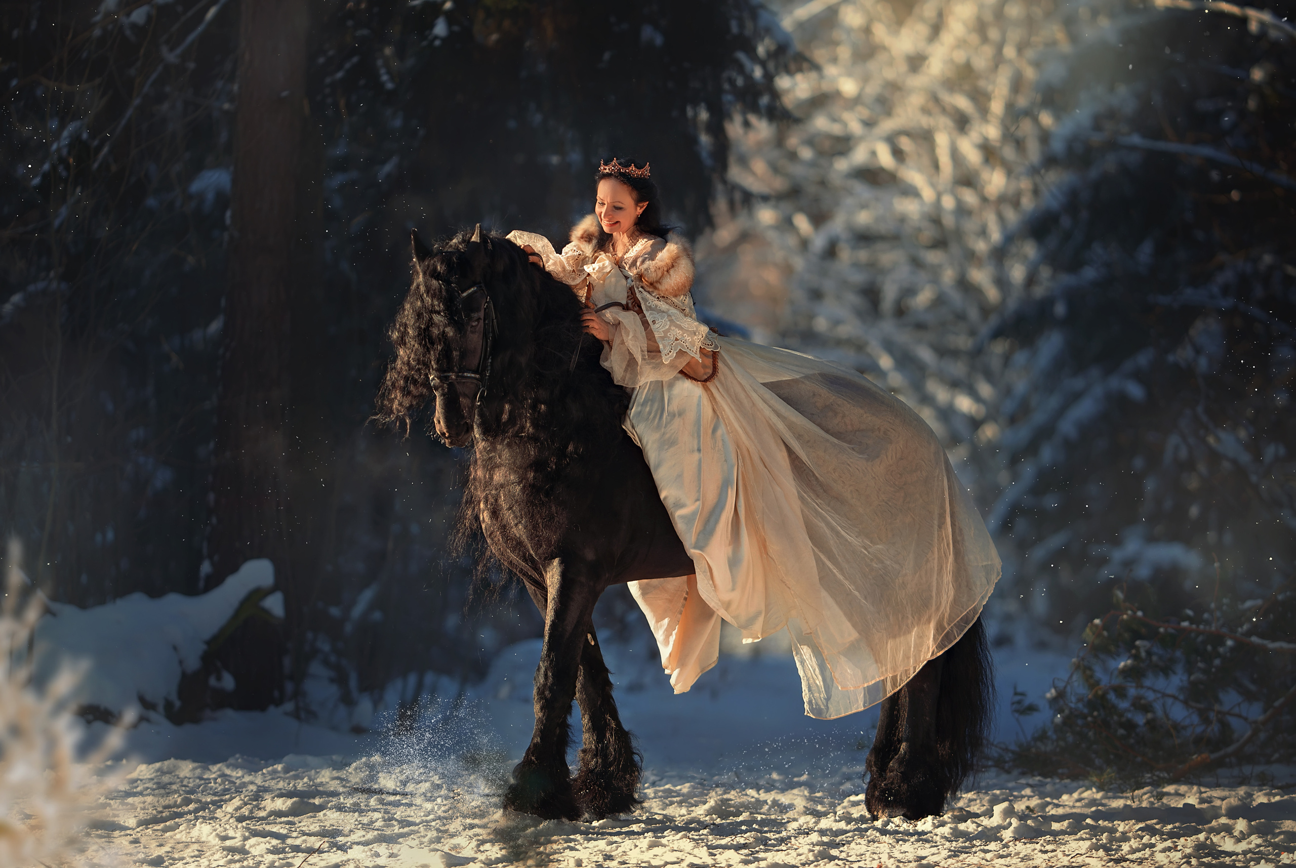 Сказочные съемки с лошадьми. Фотограф Вероника Ранцева, фотосессии с лошадьми в Минске и Могилеве
