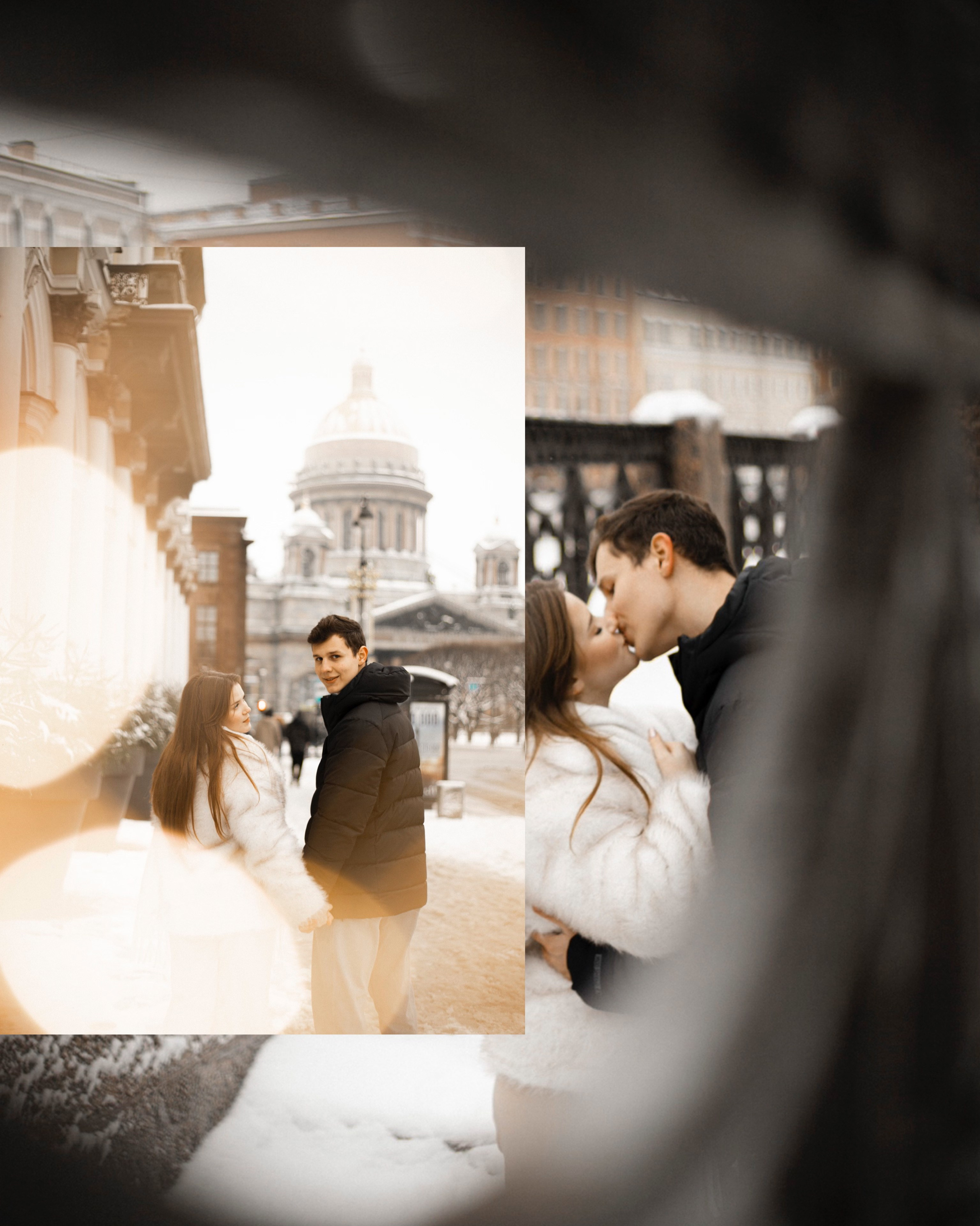 Lovestory: зимняя Исаакиевская площадь