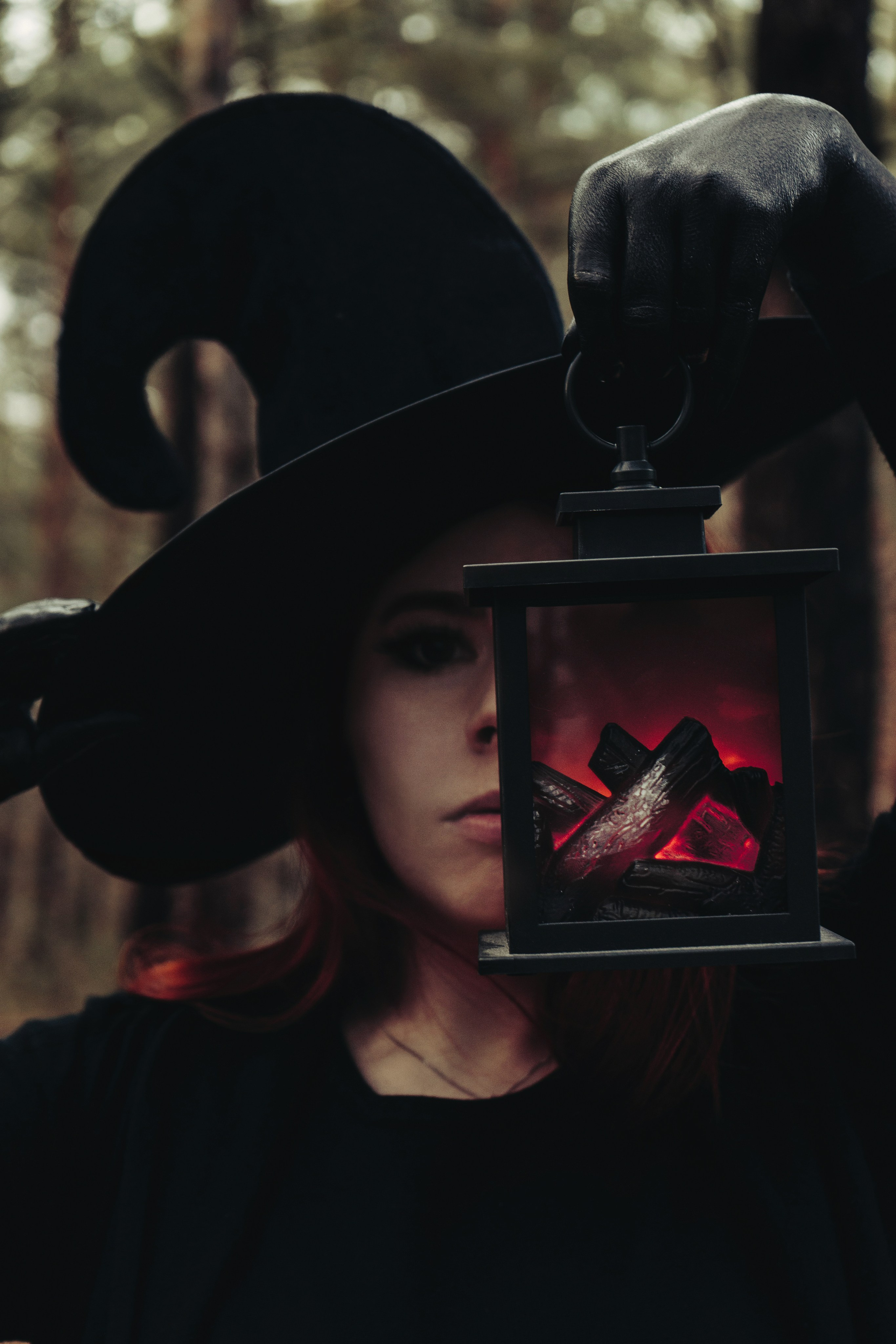 фотосессия ведьмы в лесу Питер