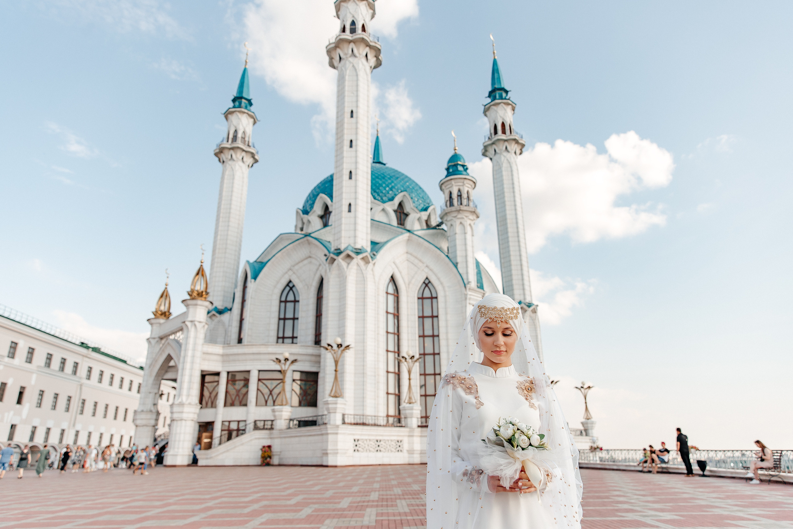 Хаким Алина Кул Шариф прогулка. Свадебный фотограф в Казани, РТ, РФ Миннуллин Динар