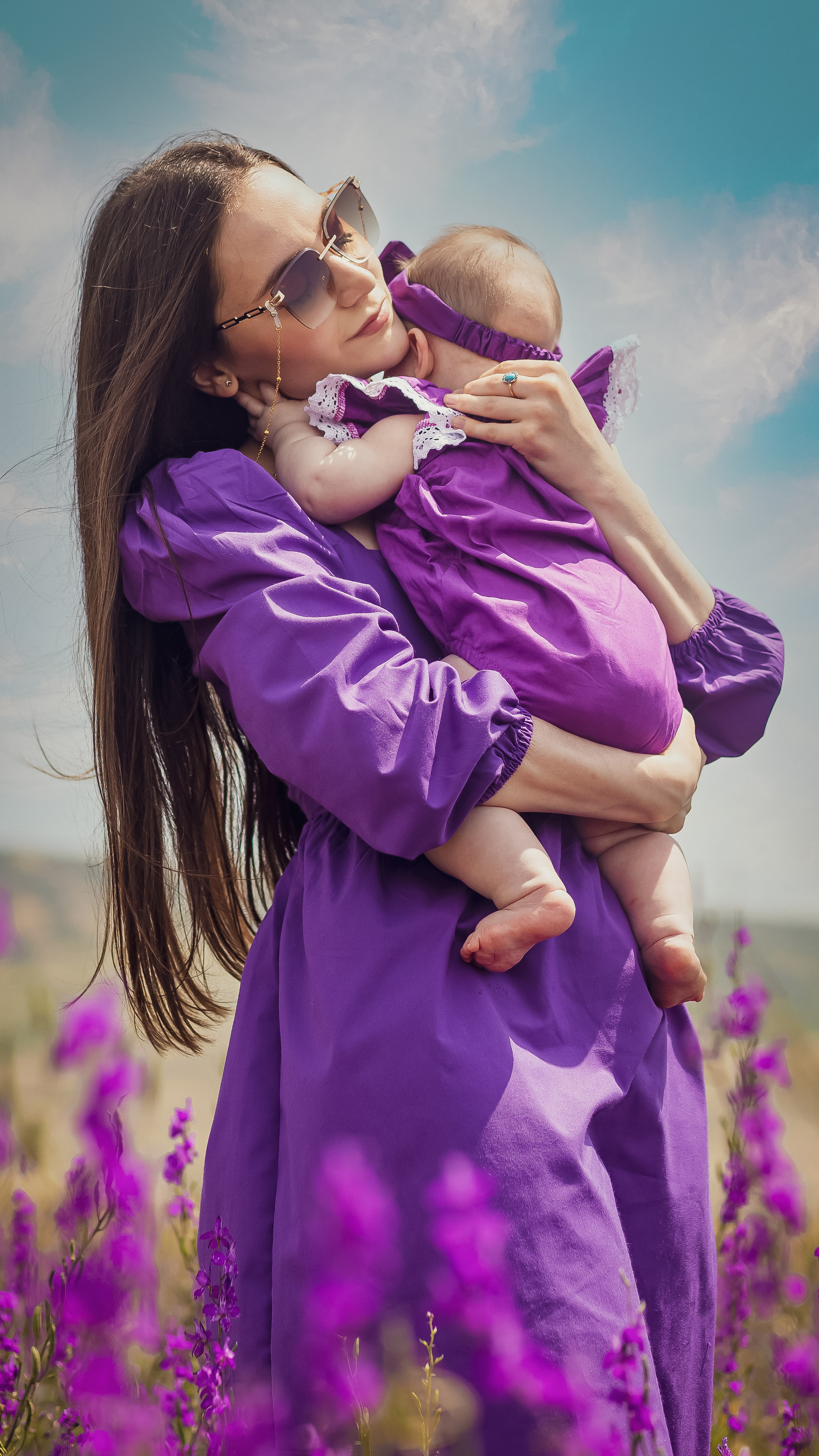 В фиолетовом поле. Свадебный и семейный фотограф в Каспийске Алёна Нурмагомедова