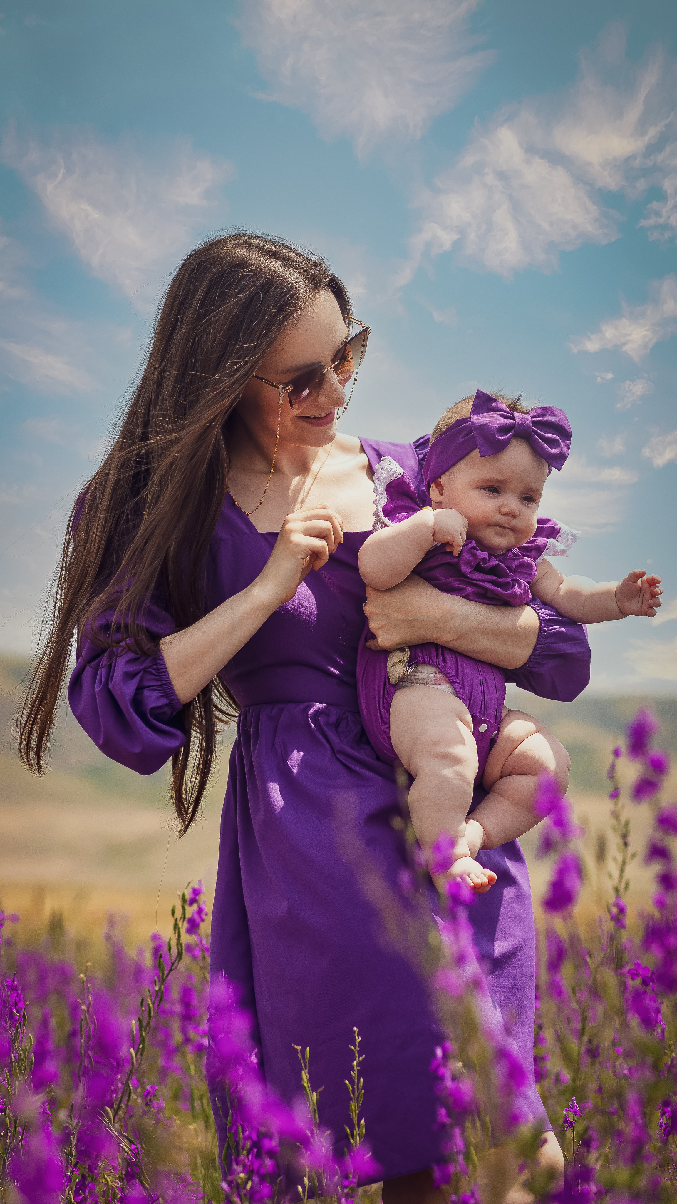 В фиолетовом поле. Свадебный и семейный фотограф в Каспийске Алёна Нурмагомедова
