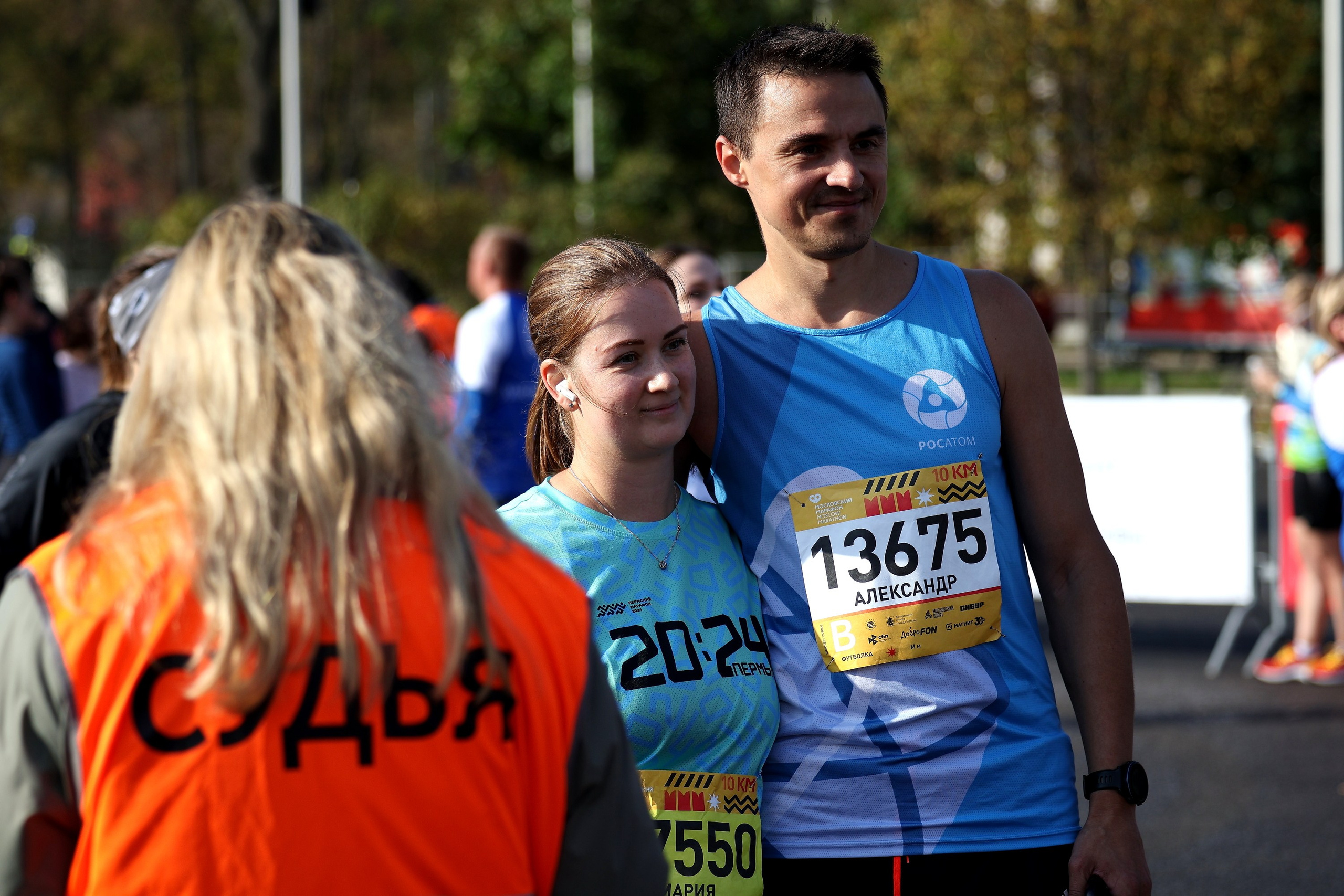 Участники Московского марафона