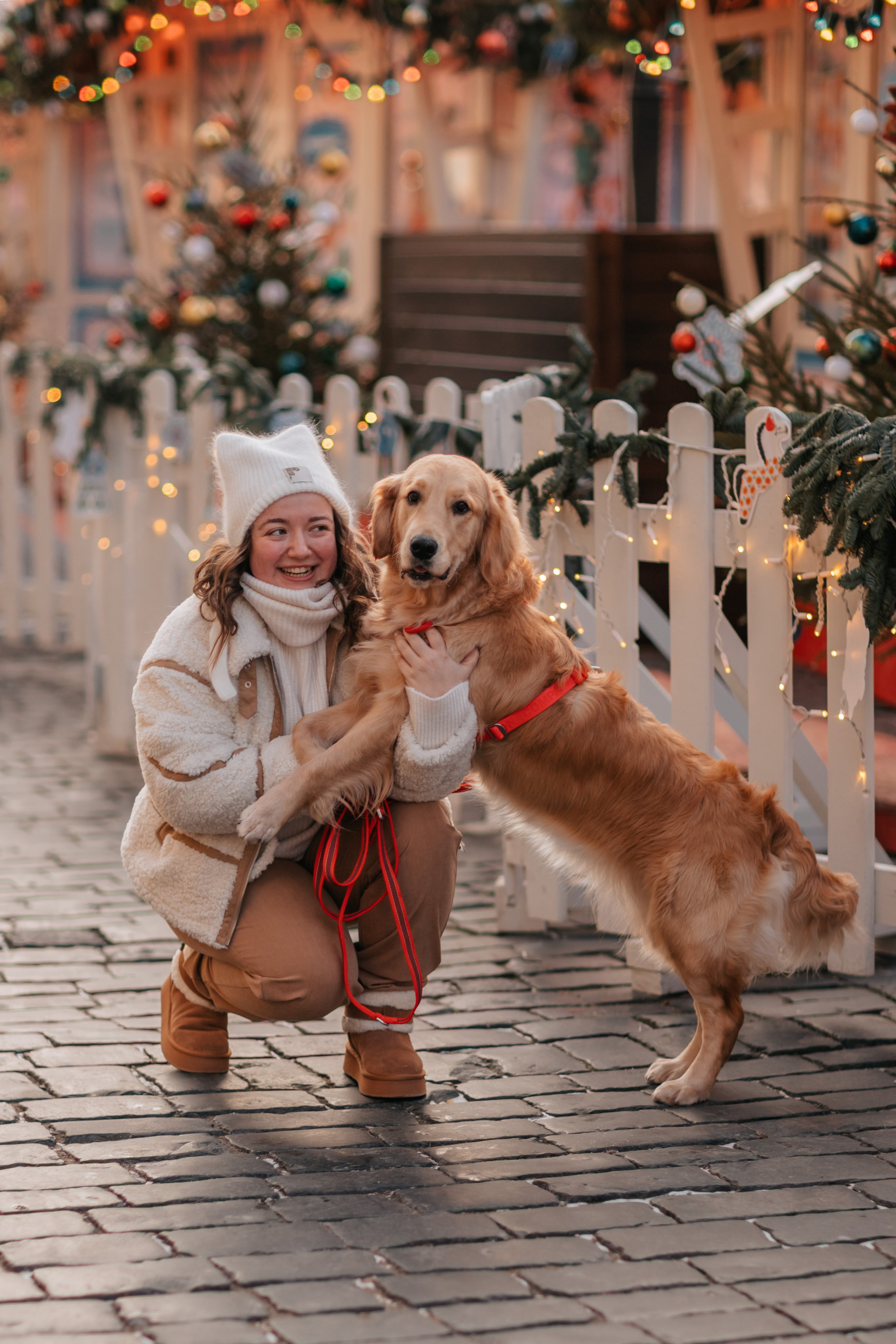 Бетти, Катя и Лёша. Новогодняя история. Семейный фотограф анималист Мария Крючкова
